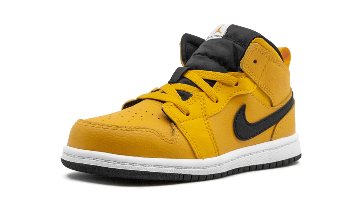 jordan 1 mid university gold black td+640735-700+left diagnol single view