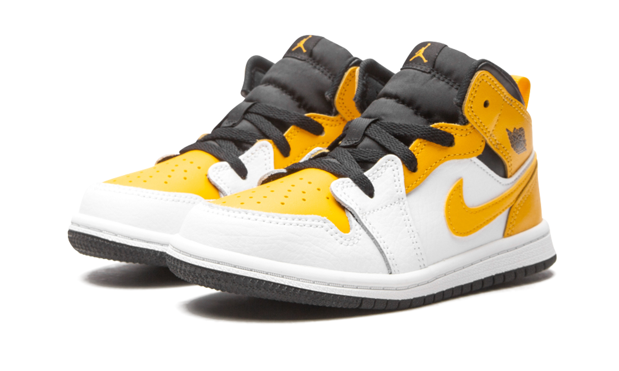 jordan 1 mid university gold td+640735-170+diagnol left view