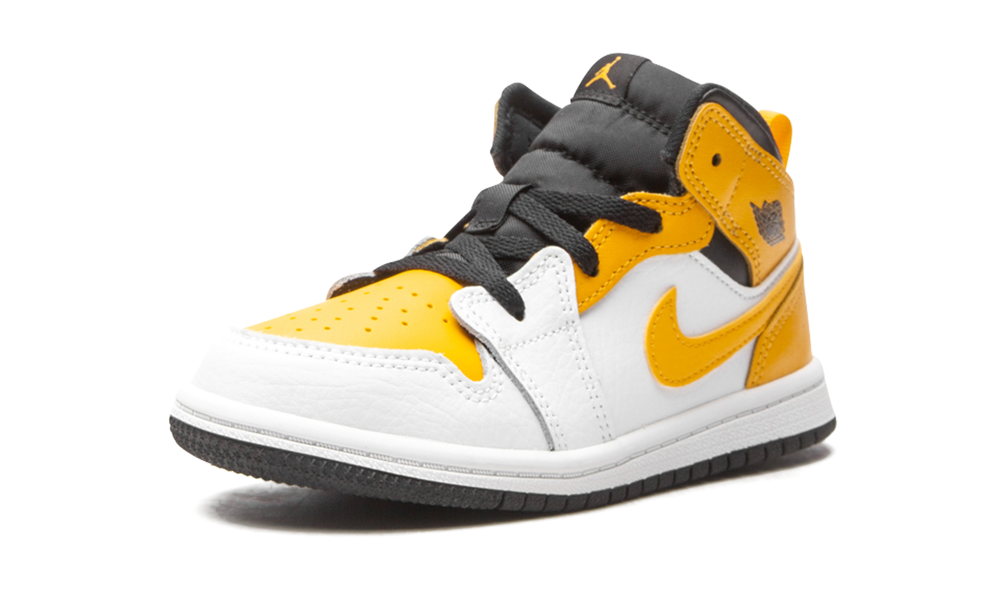 jordan 1 mid university gold td+640735-170+left diagnol single view
