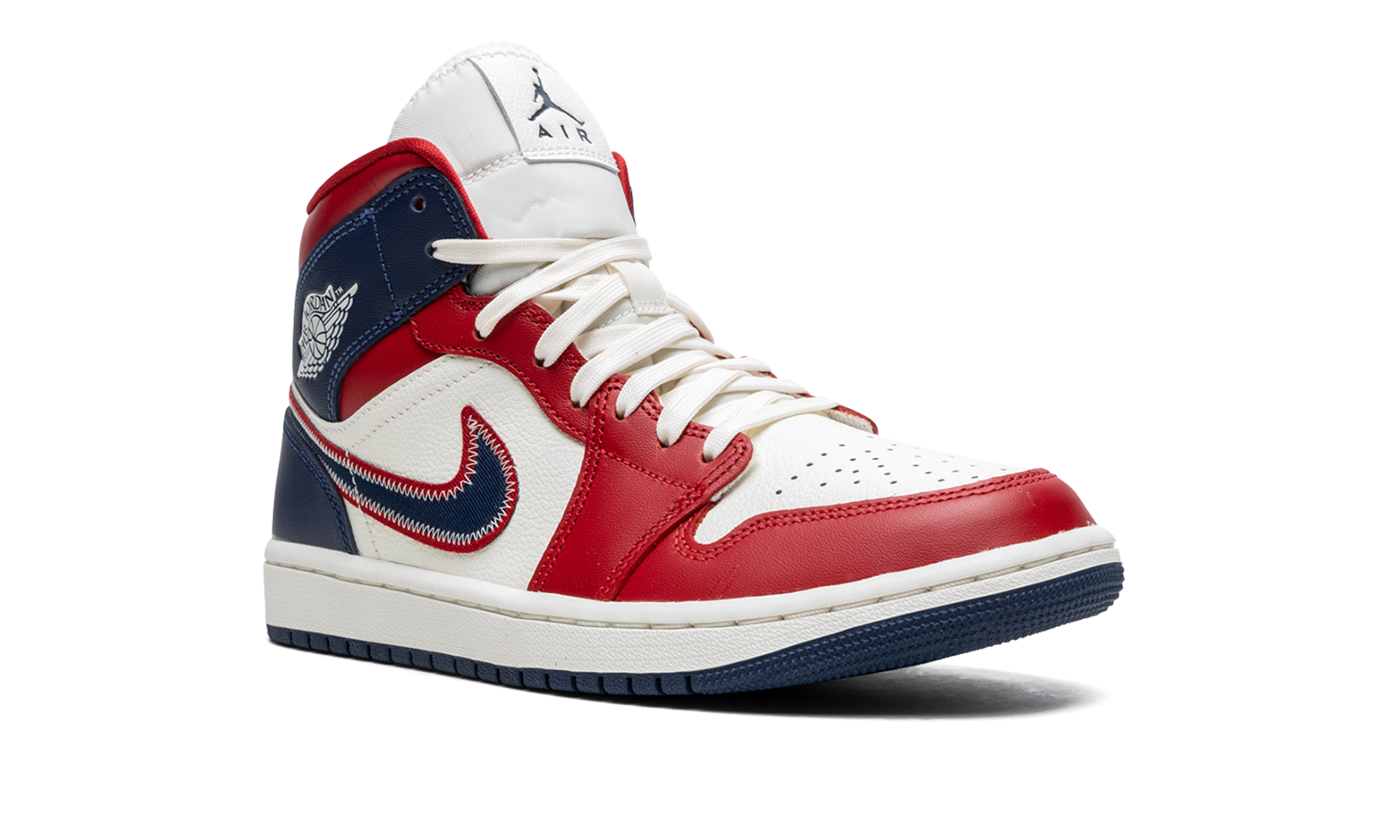 jordan 1 mid usa 2022 women s+DQ7648-600+diagnol right view