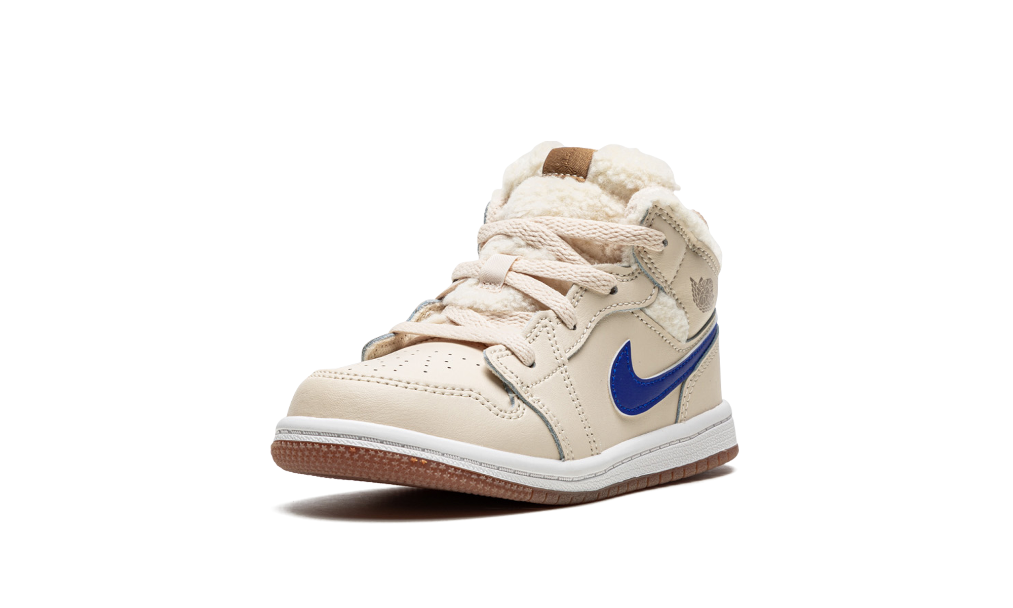 jordan 1 mid utility fleece pearl white td+DO2209-264+left diagnol single view