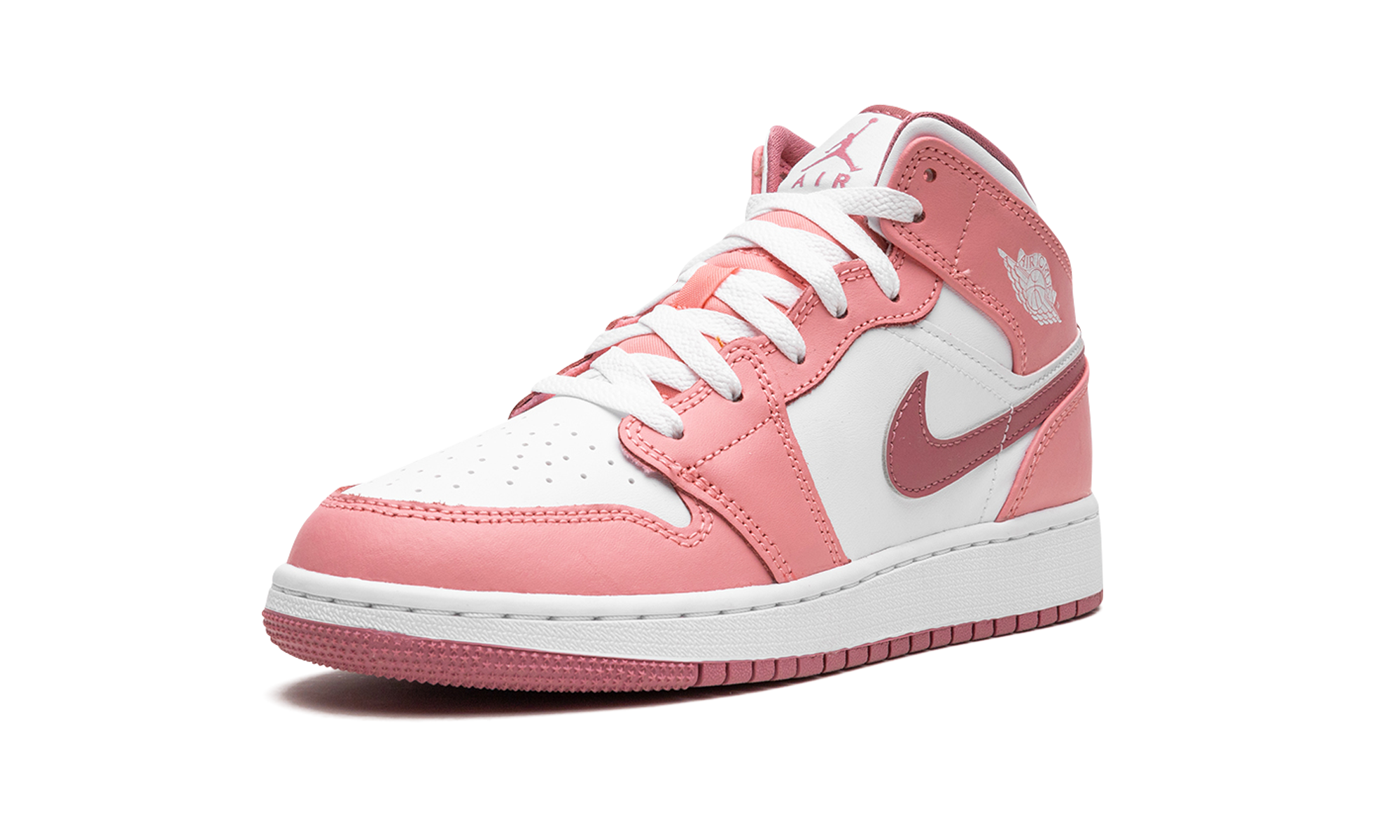 jordan 1 mid valentine s day 2023 gs+DQ8423-616+left diagnol single view