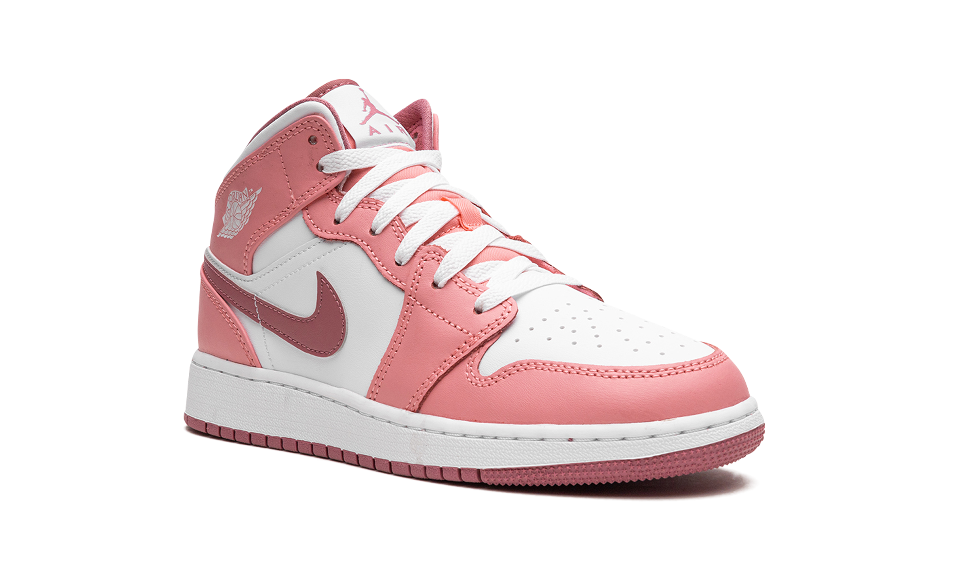 jordan 1 mid valentine s day 2023 gs+DQ8423-616+diagnol right view