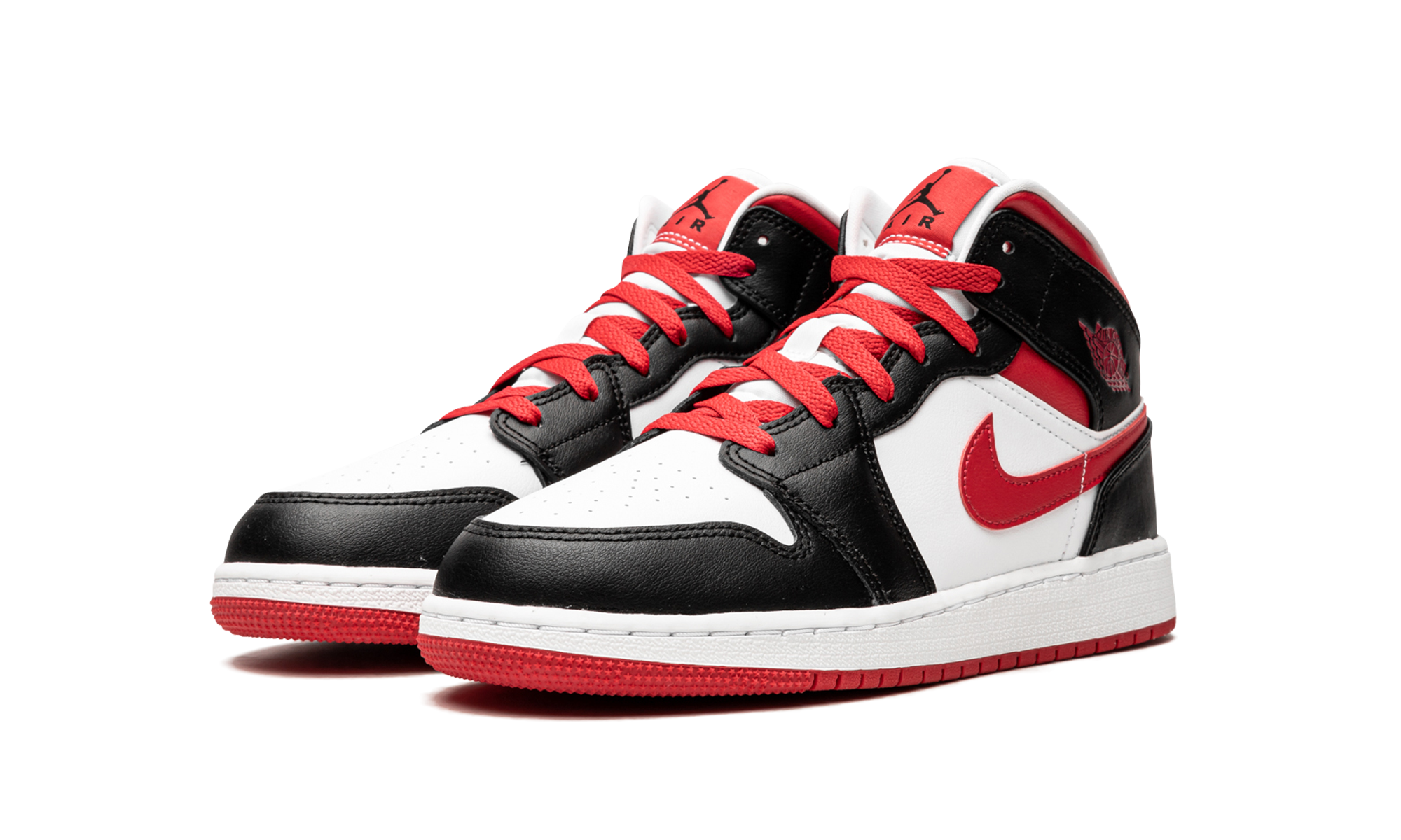 jordan 1 mid very berry gs+554725-016+diagnol left view