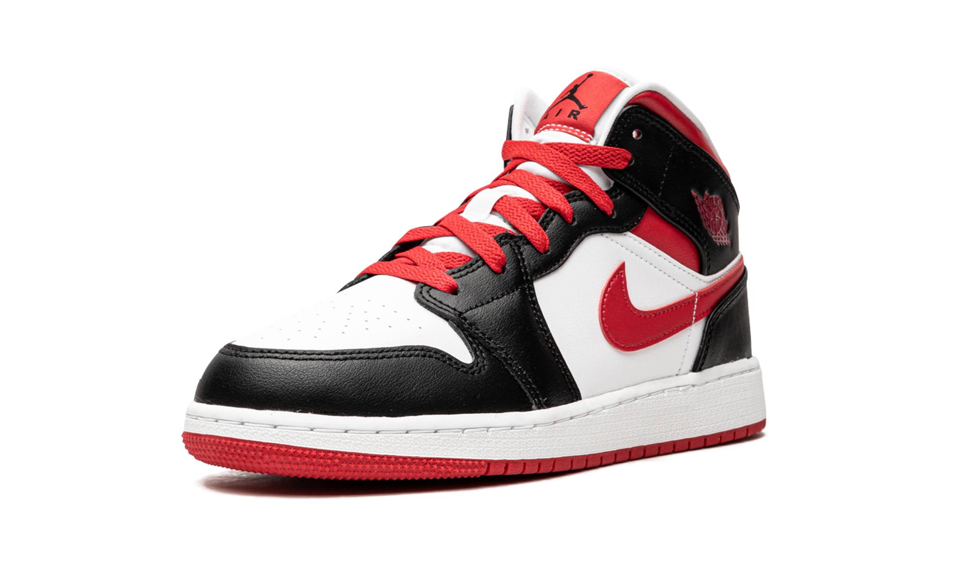 jordan 1 mid very berry gs+554725-016+left diagnol single view