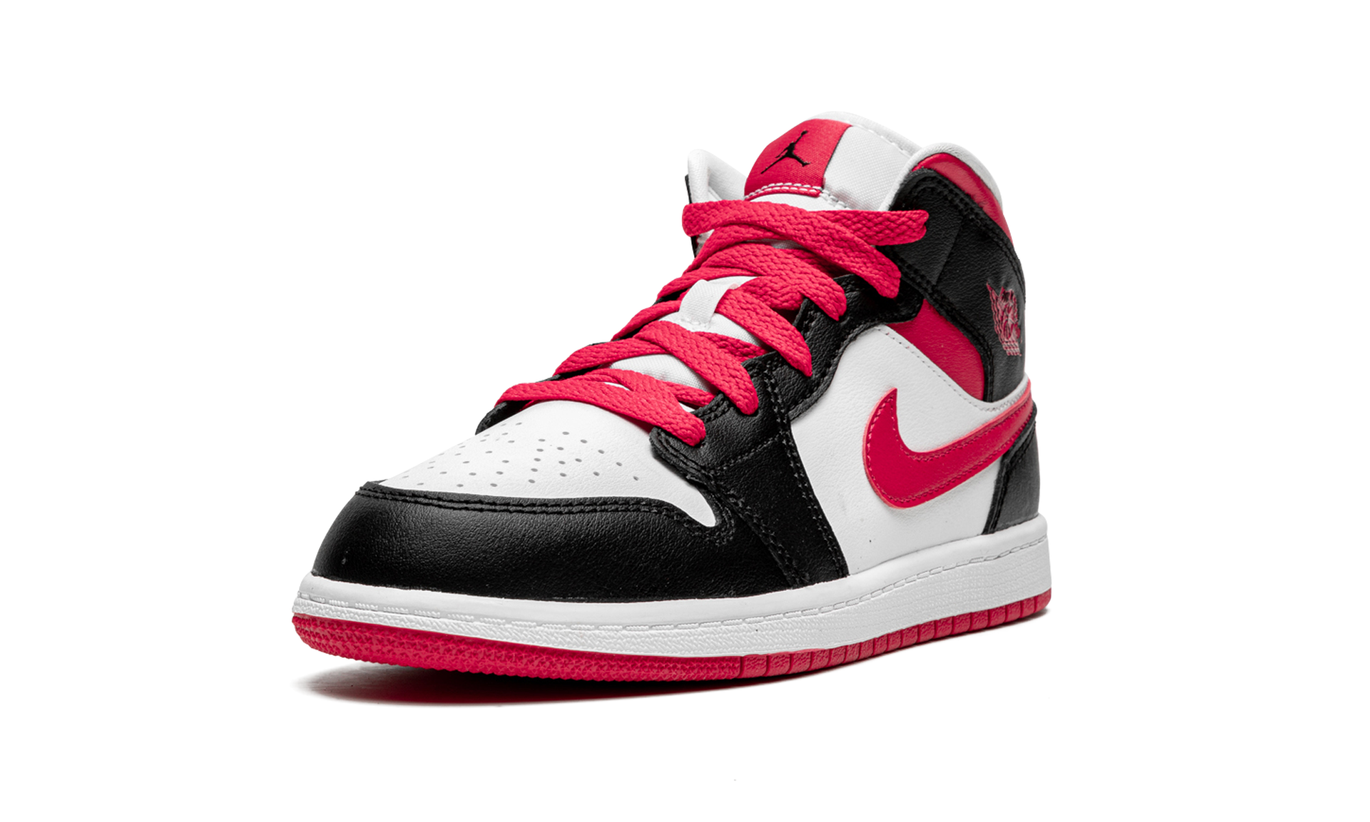 jordan 1 mid very berry ps+640734-016+left diagnol single view