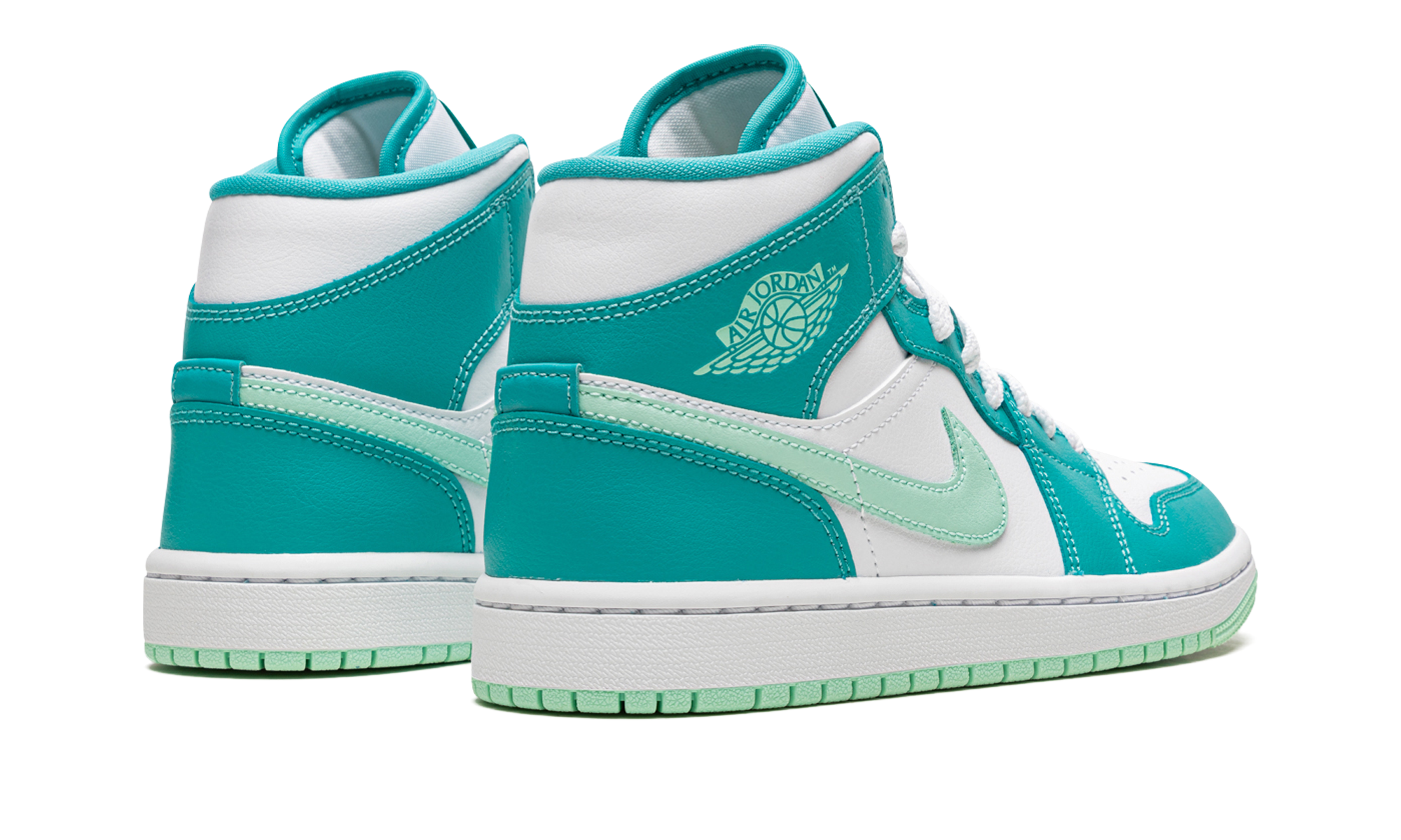 jordan 1 mid washed teal women s+DV2229-300+diagnol right behind view
