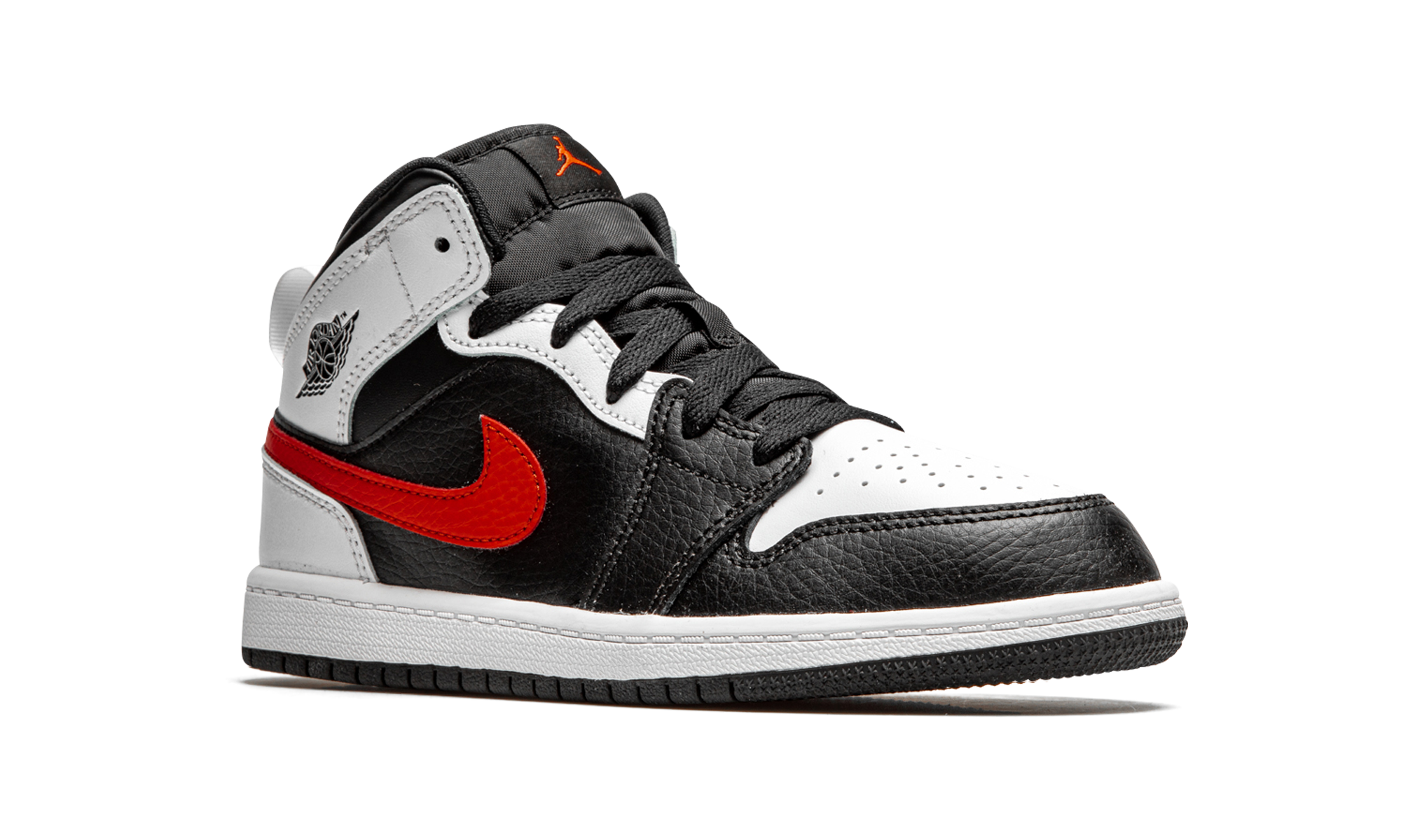 jordan 1 mid white black chile red ps+640734-075+diagnol right view