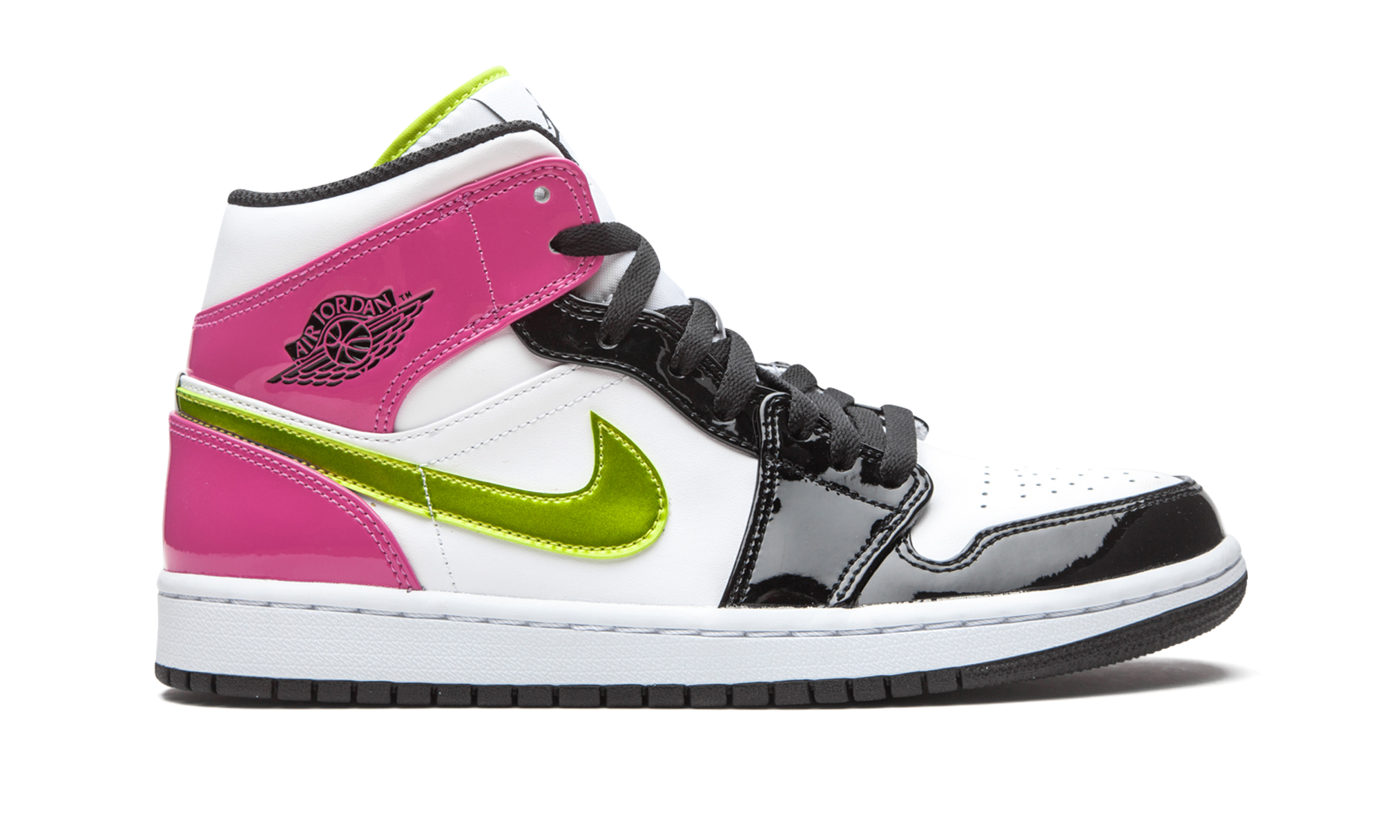 jordan 1 mid white black cyber pink+CZ9834-100+right view