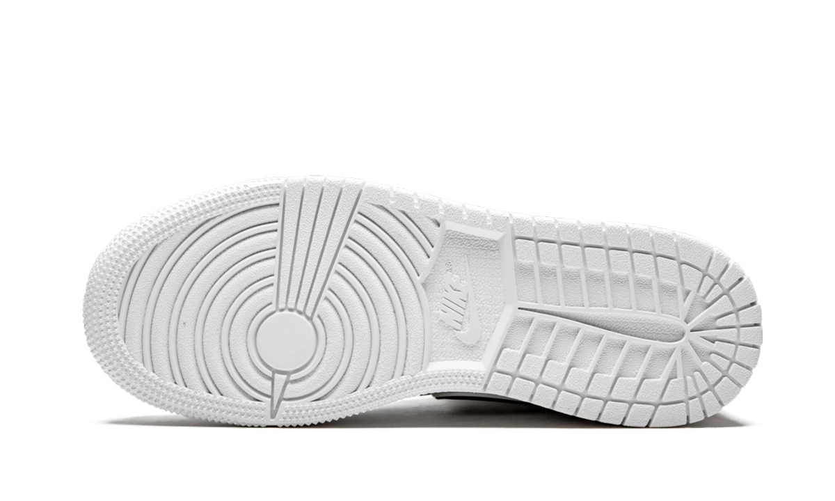 jordan 1 mid white black gym red gs+554725-116+bottom view