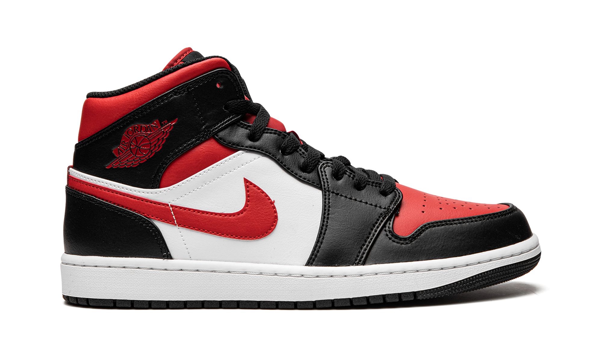 jordan 1 mid white black red 2022+554724-079+right view
