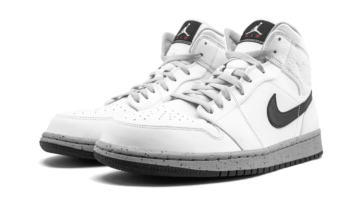 jordan 1 mid white cement+554724-115+diagnol left view