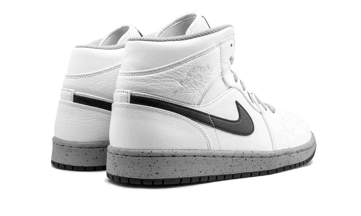 jordan 1 mid white cement+554724-115+diagnol right behind view