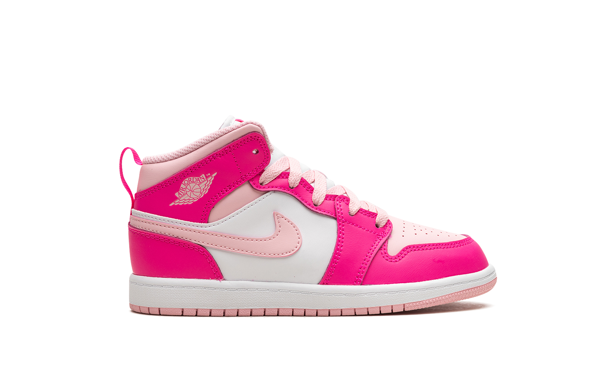 jordan 1 mid white fierce pink ps+FD8781-116+right view