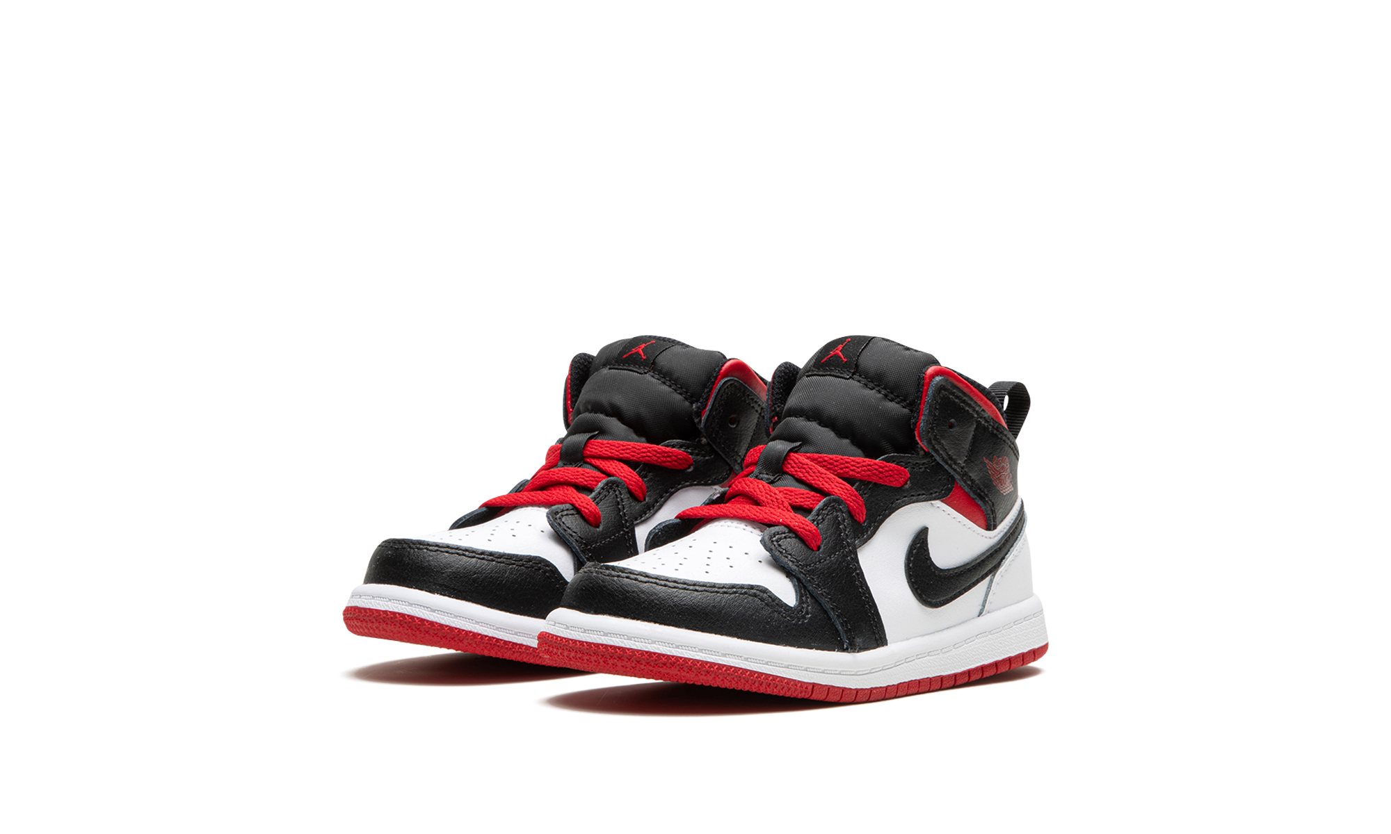 jordan 1 mid white gym red td+DQ8425-106+diagnol left view