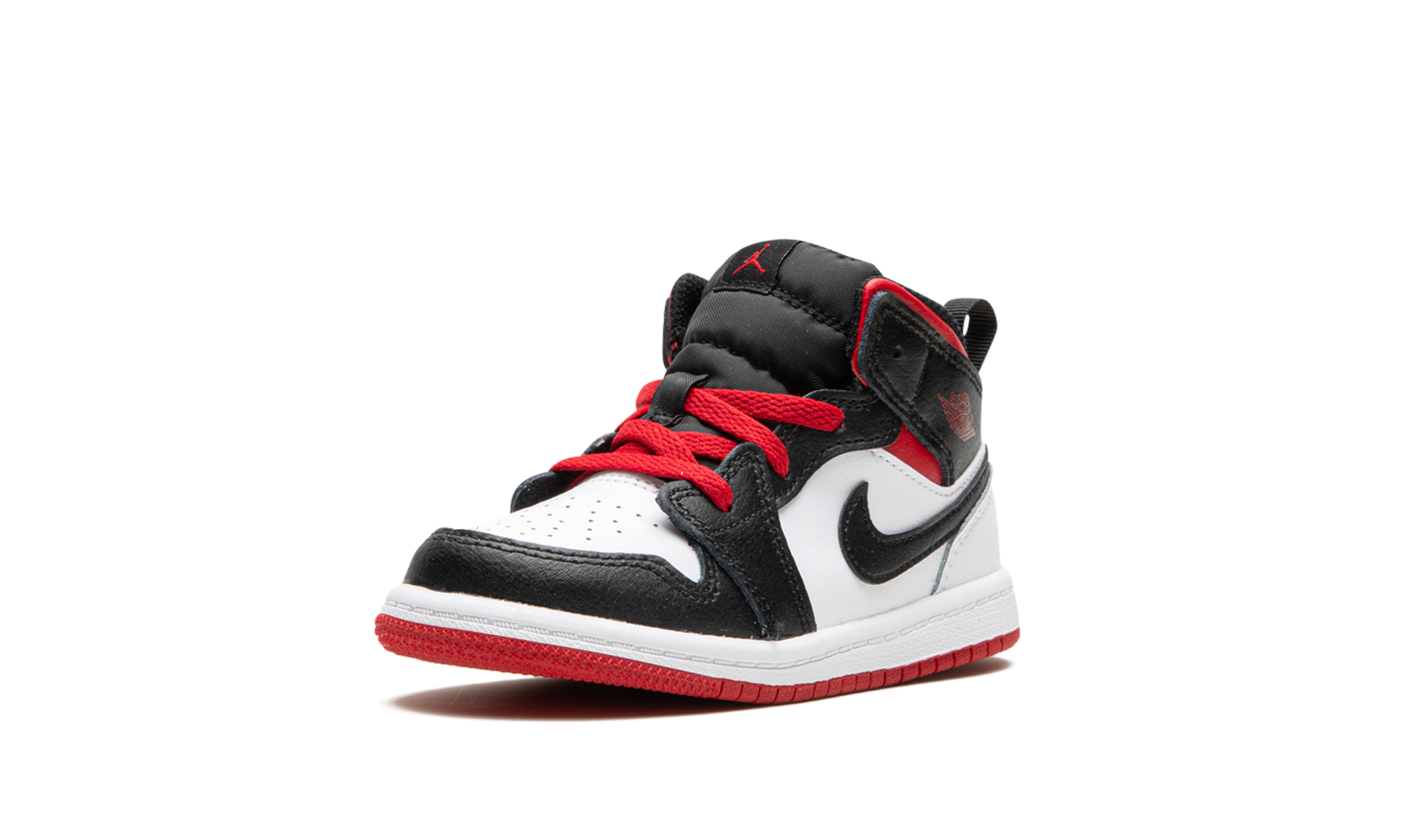 jordan 1 mid white gym red td+DQ8425-106+left diagnol single view