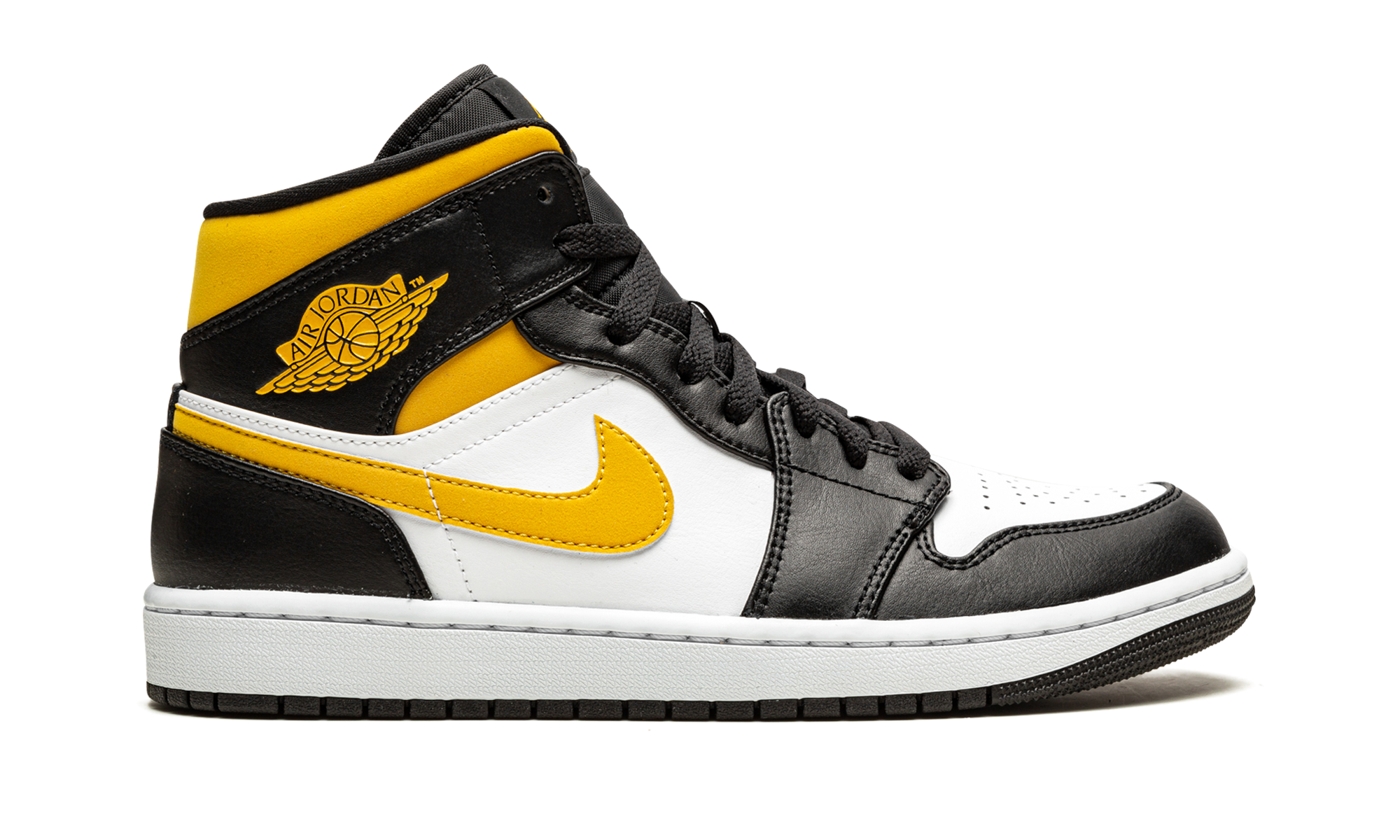 jordan 1 mid white pollen black+554724-177+right view