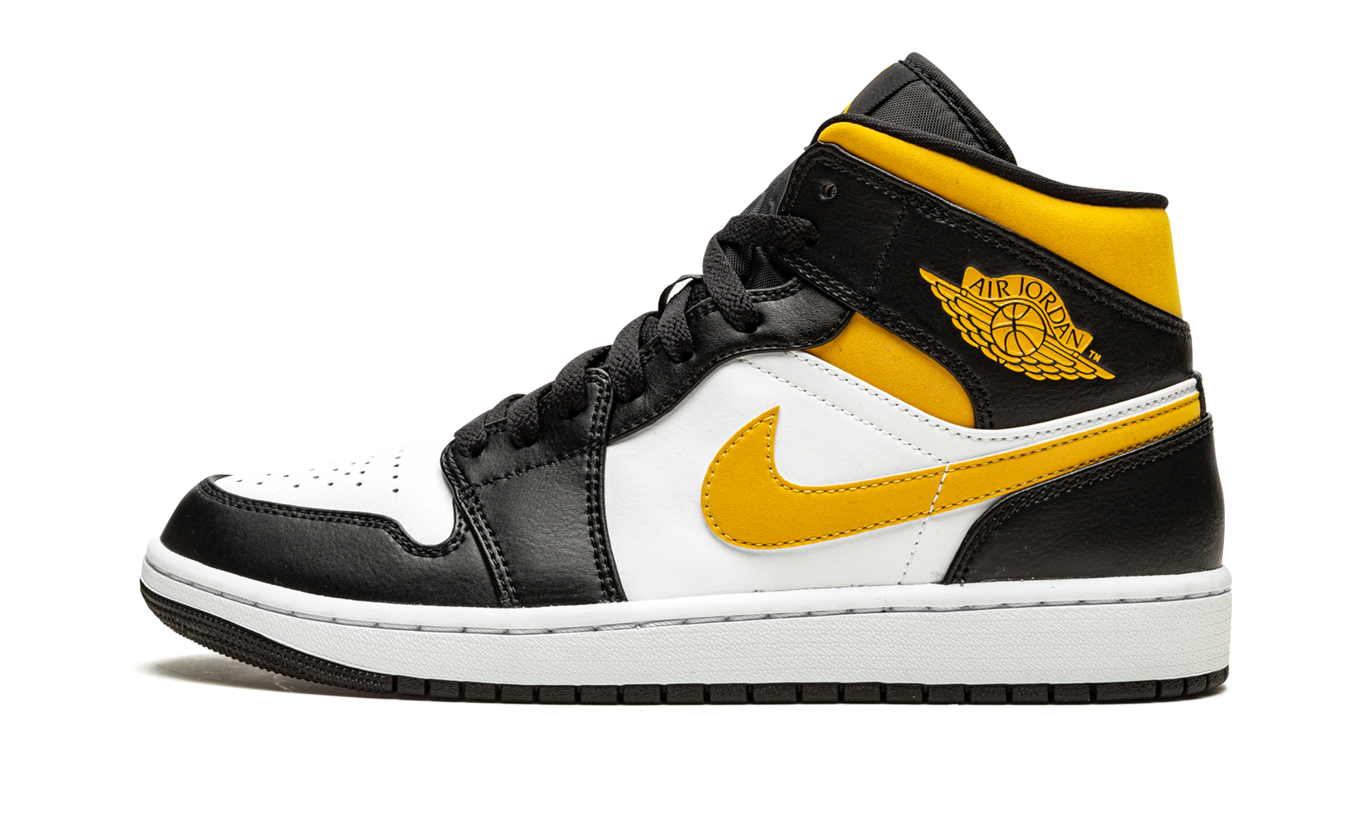 jordan 1 mid white pollen black+554724-177+diagnol right view 1
