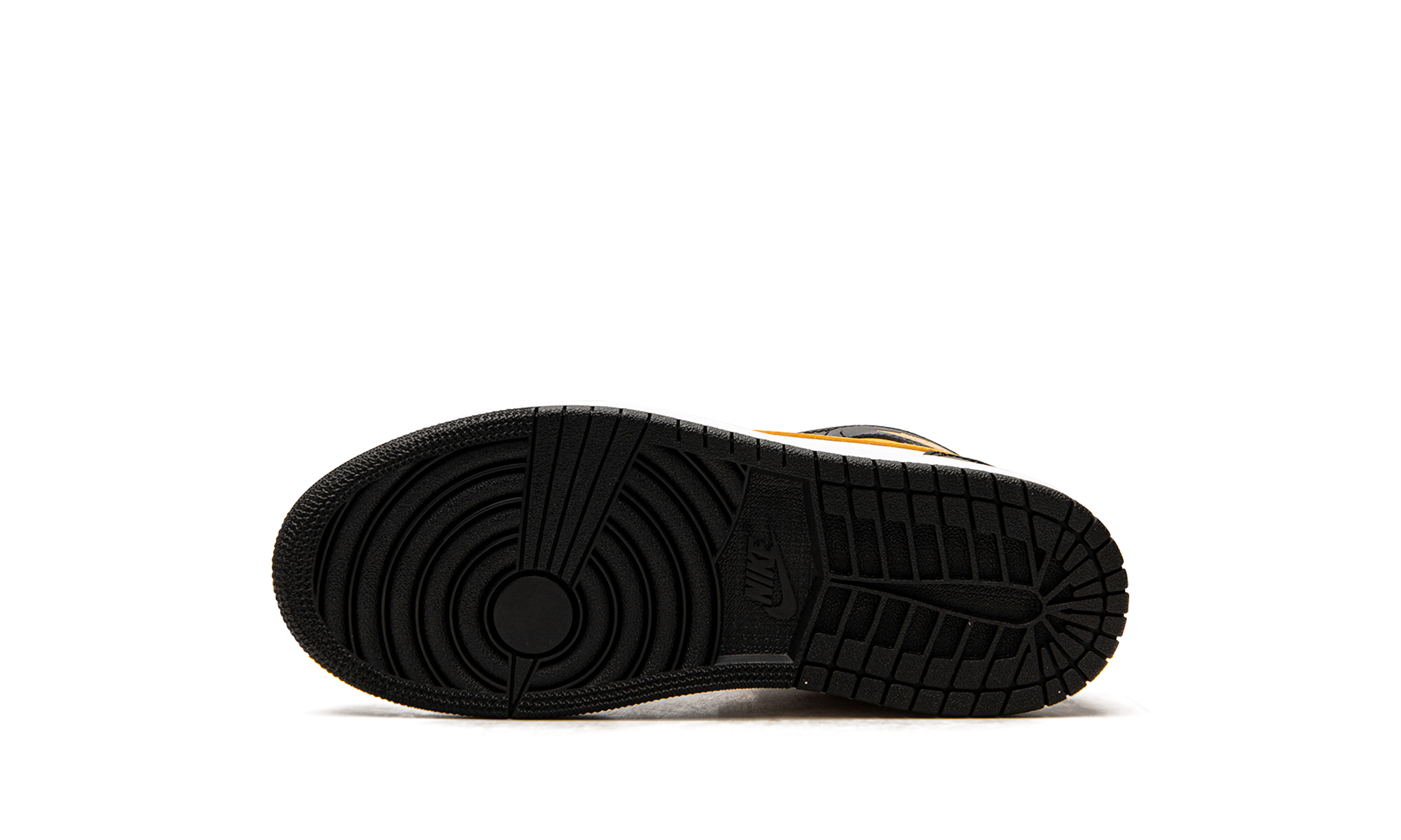 jordan 1 mid white pollen black ps+640734-177+bottom view