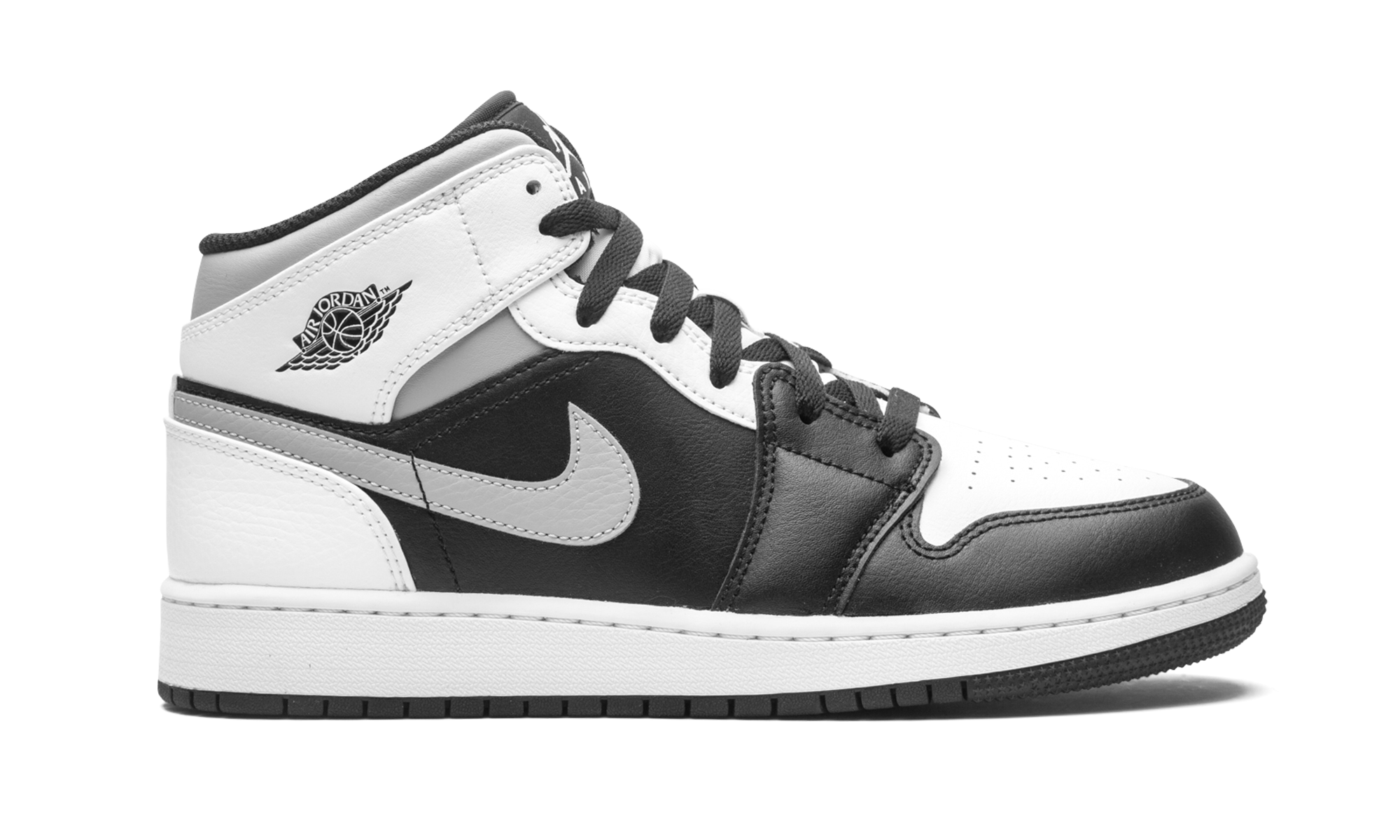 jordan 1 mid white shadow gs+554725-073+right view