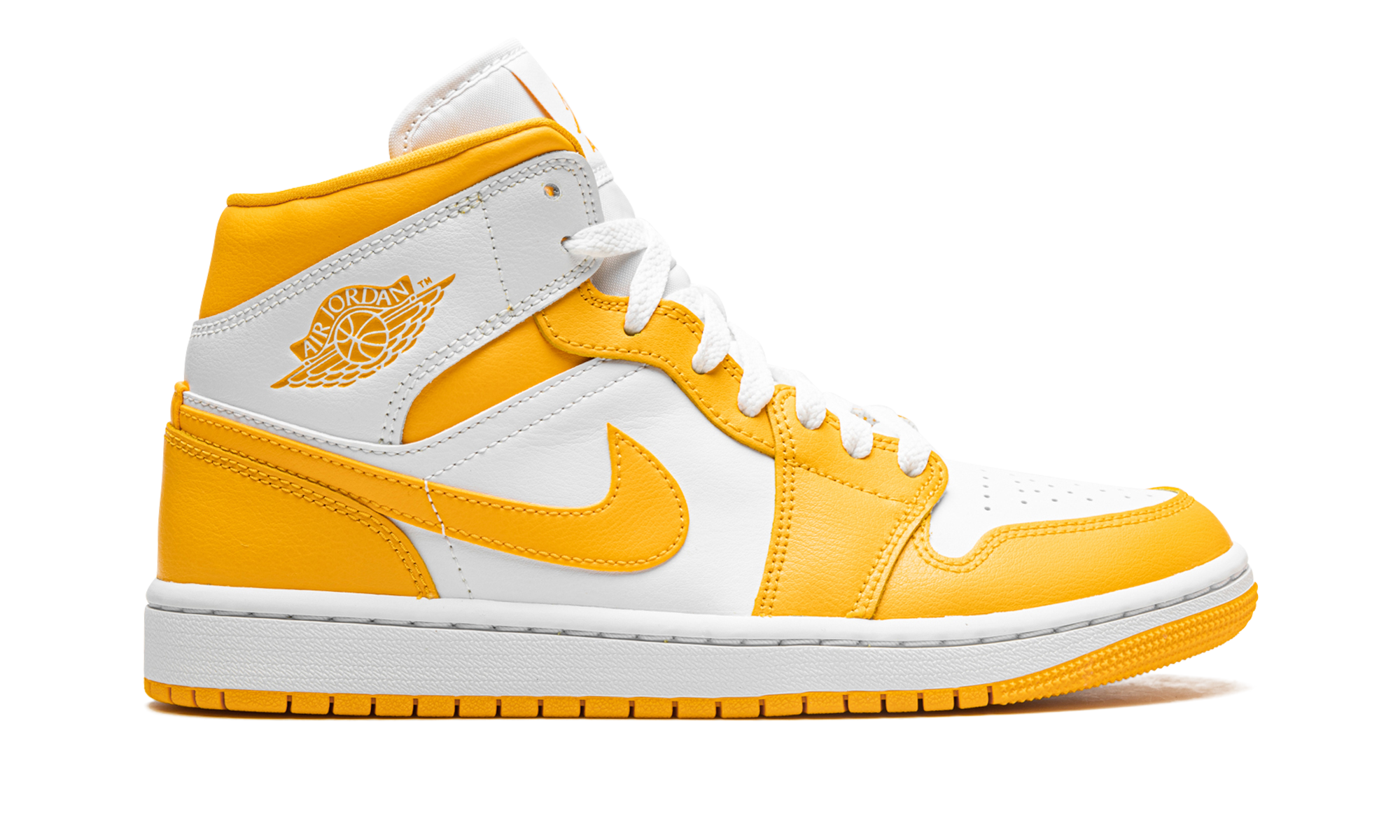 jordan 1 mid white university gold women s+BQ6472-117+right view