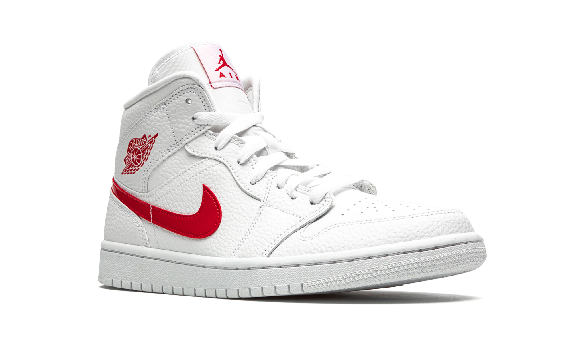 jordan 1 mid white university red women s+BQ6472-106+diagnol right view