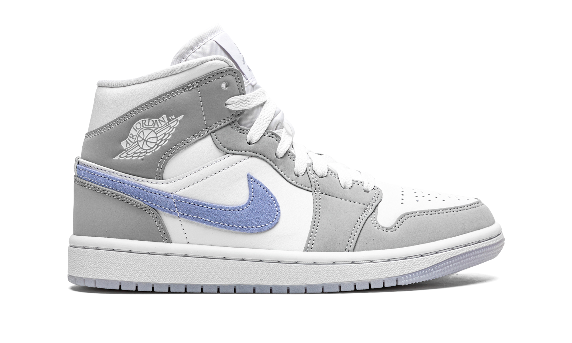 jordan 1 mid wolf grey aluminum women s+BQ6472-105+right view