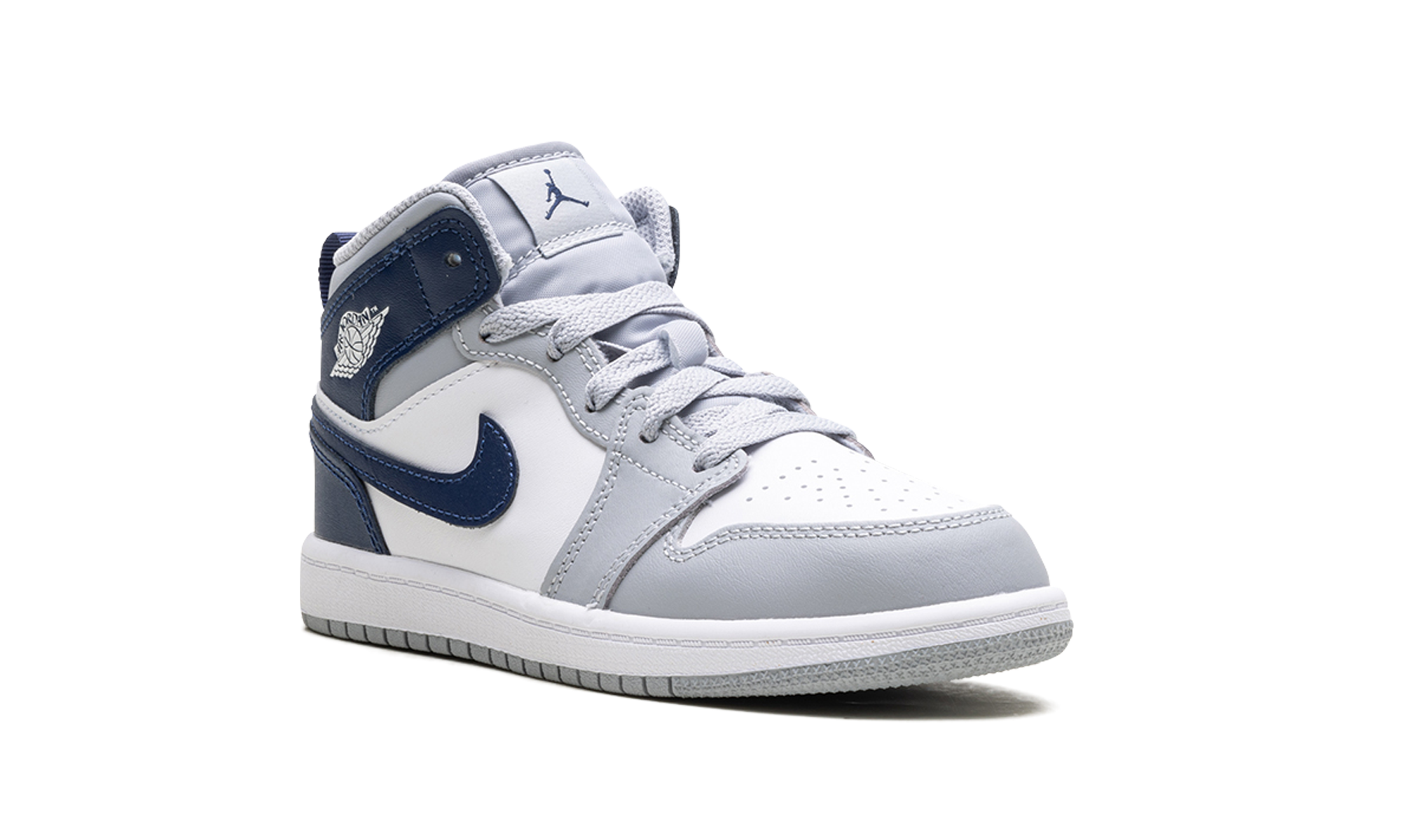 jordan 1 mid wolf grey midnight navy ps+DQ8424-104+diagnol right view
