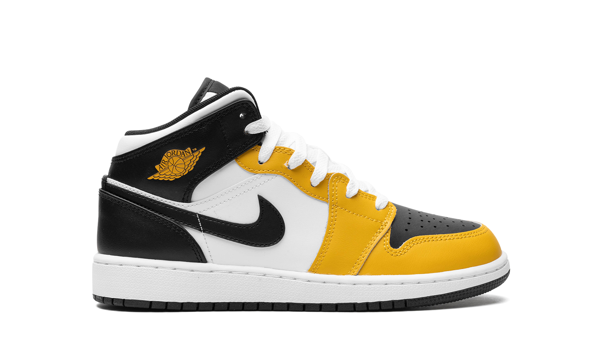 jordan 1 mid yellow ochre gs+DQ8423-701+right view