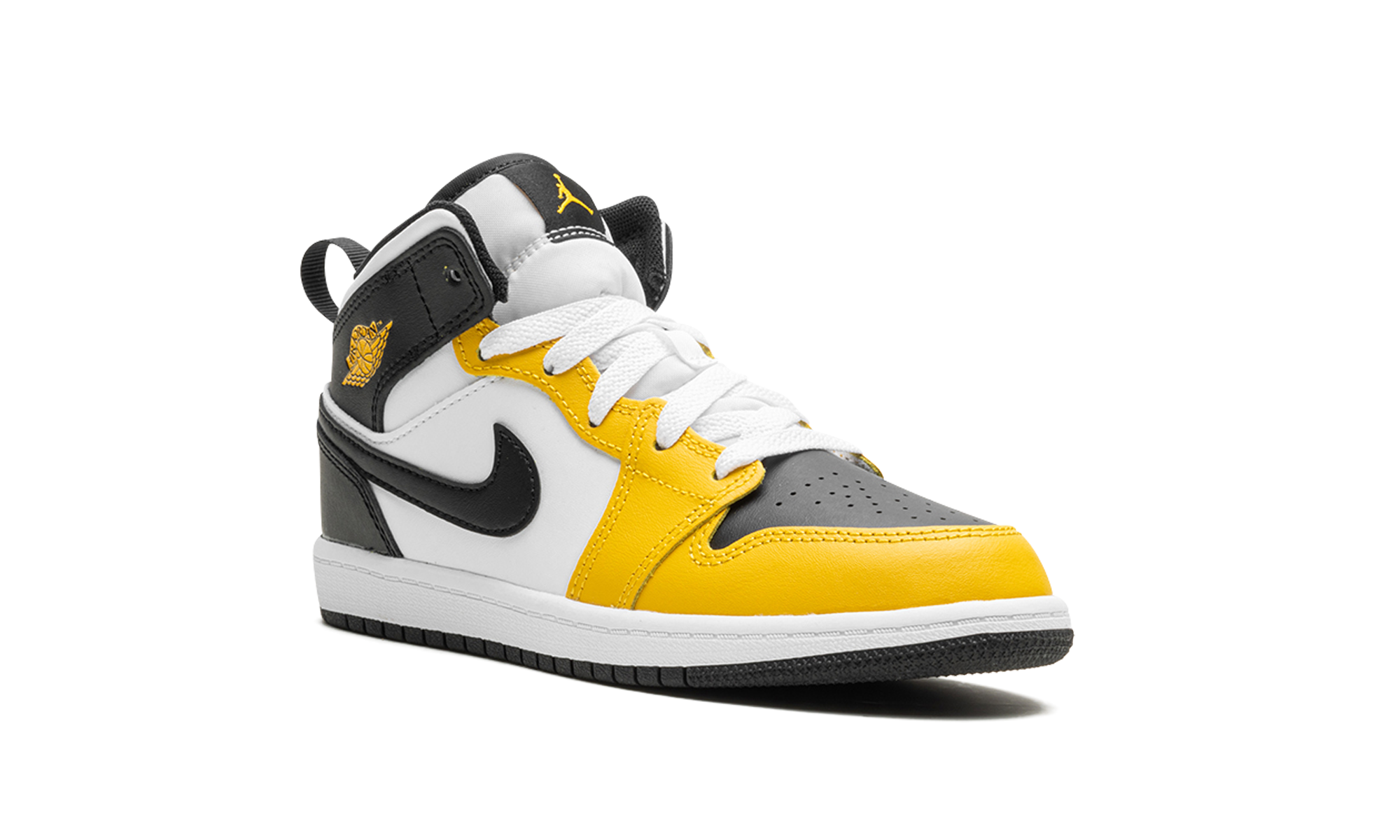 jordan 1 mid yellow ochre ps+DQ8424-701+diagnol right view