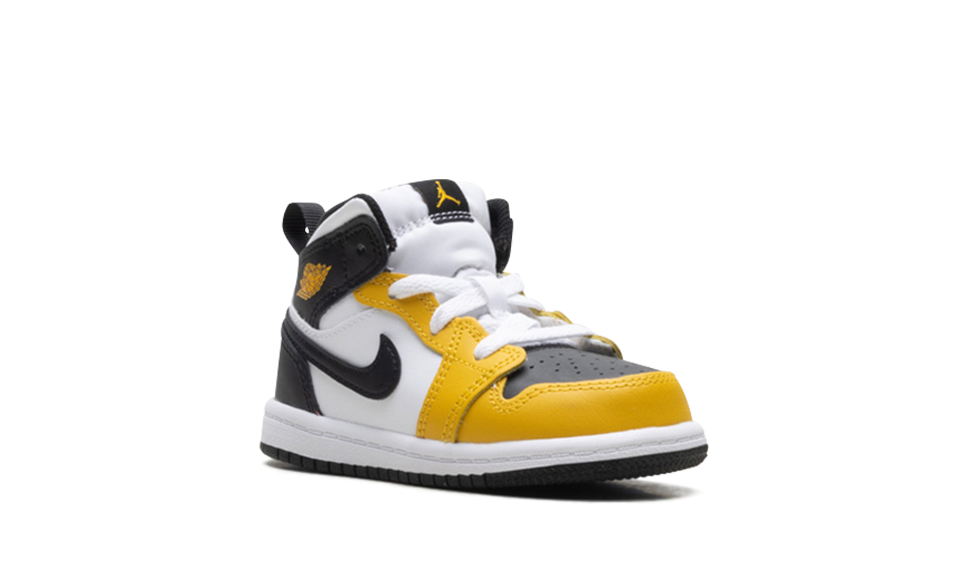 jordan 1 mid yellow ochre td+DQ8425-701+diagnol right view