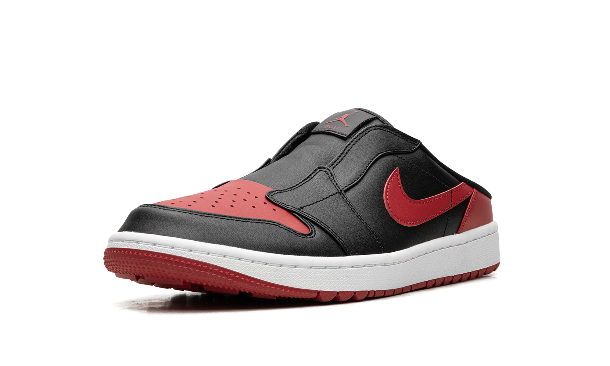 jordan 1 mule golf bred+FJ1214-001+left diagnol single view