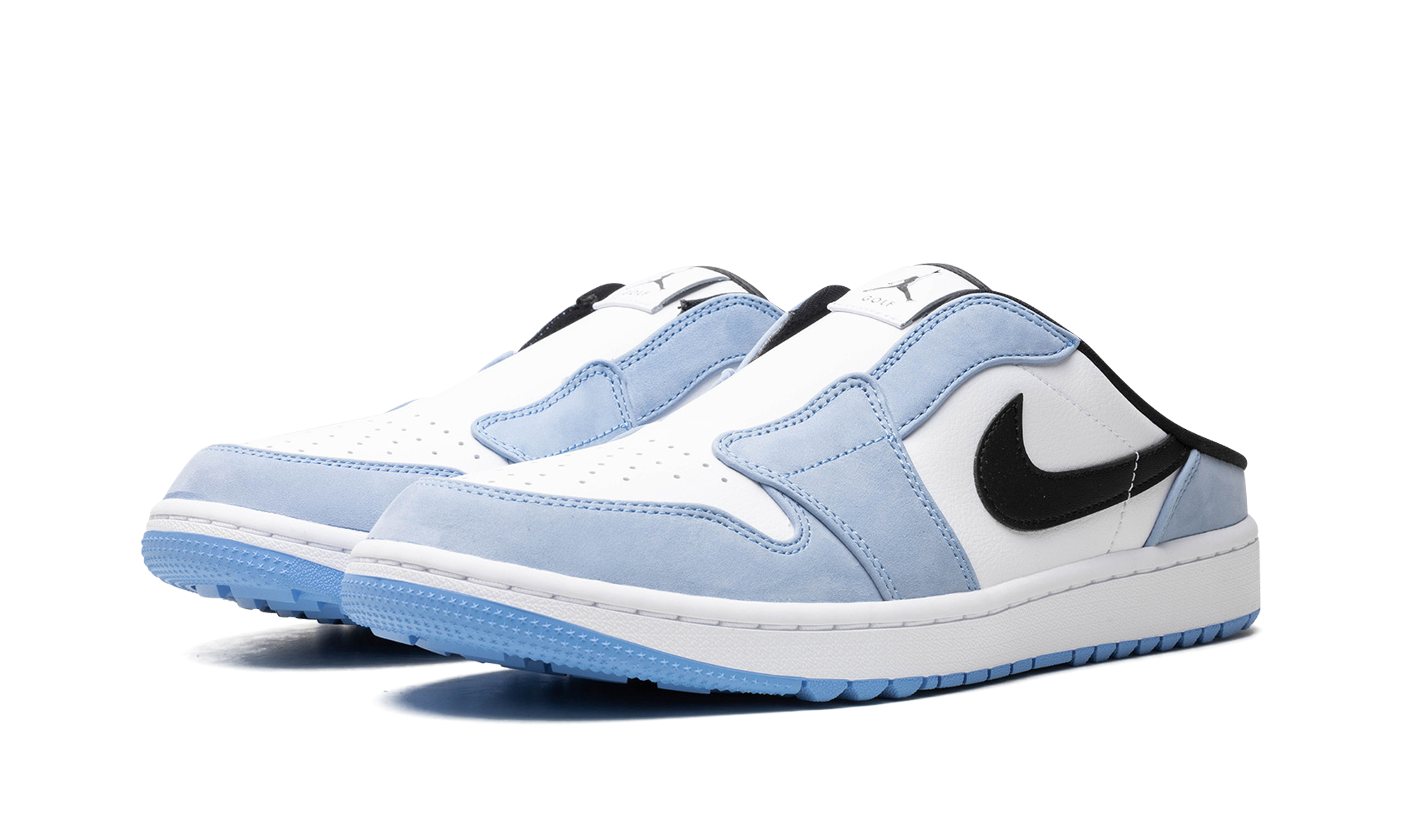 jordan 1 mule golf university blue+FJ1214-400+diagnol left view