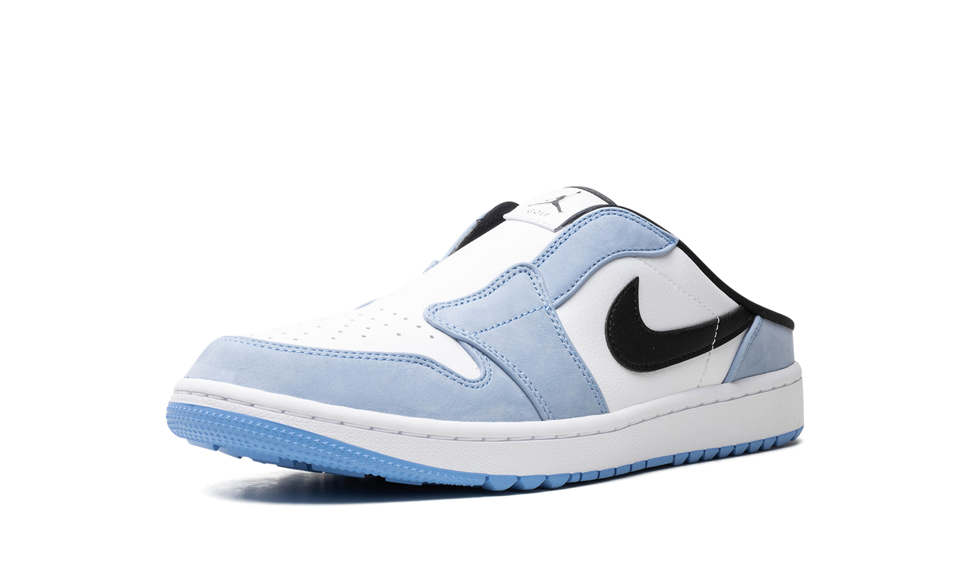 jordan 1 mule golf university blue+FJ1214-400+left diagnol single view