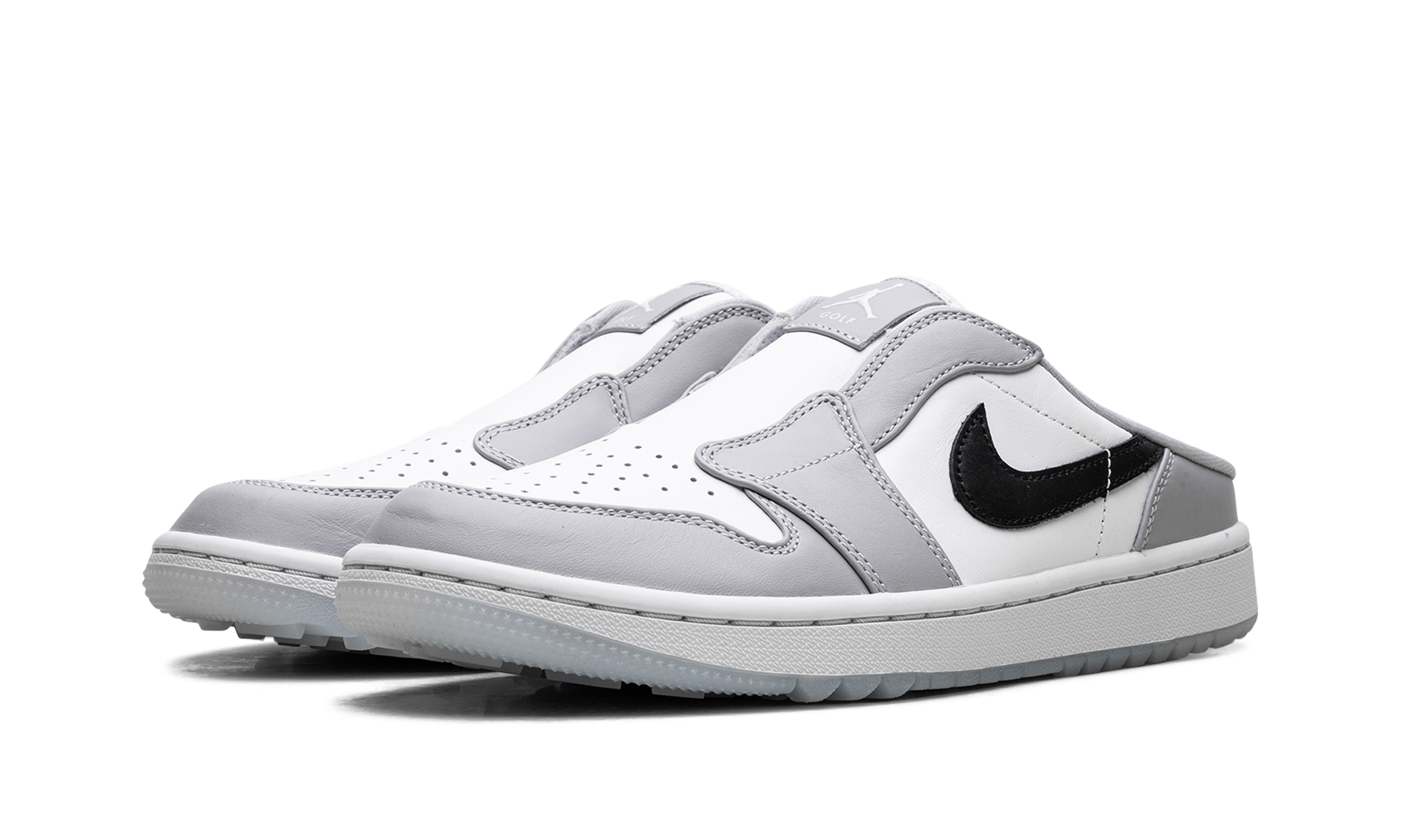 jordan 1 mule golf wolf grey+FJ1214-004+diagnol left view