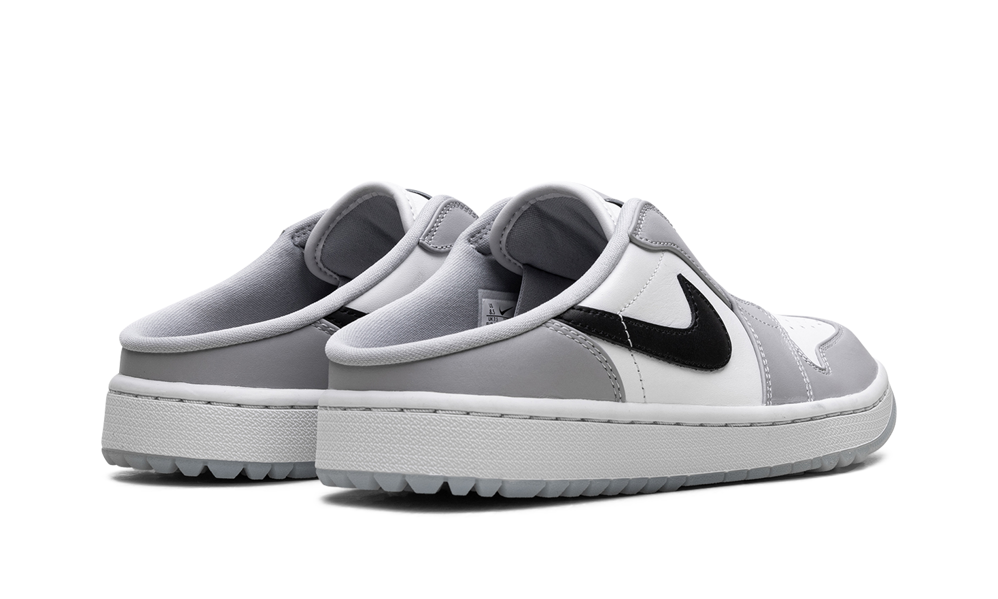 jordan 1 mule golf wolf grey+FJ1214-004+diagnol right behind view