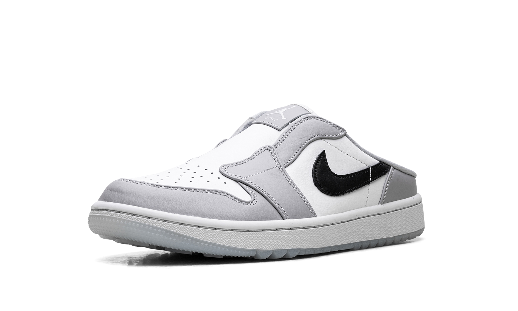 jordan 1 mule golf wolf grey+FJ1214-004+left diagnol single view