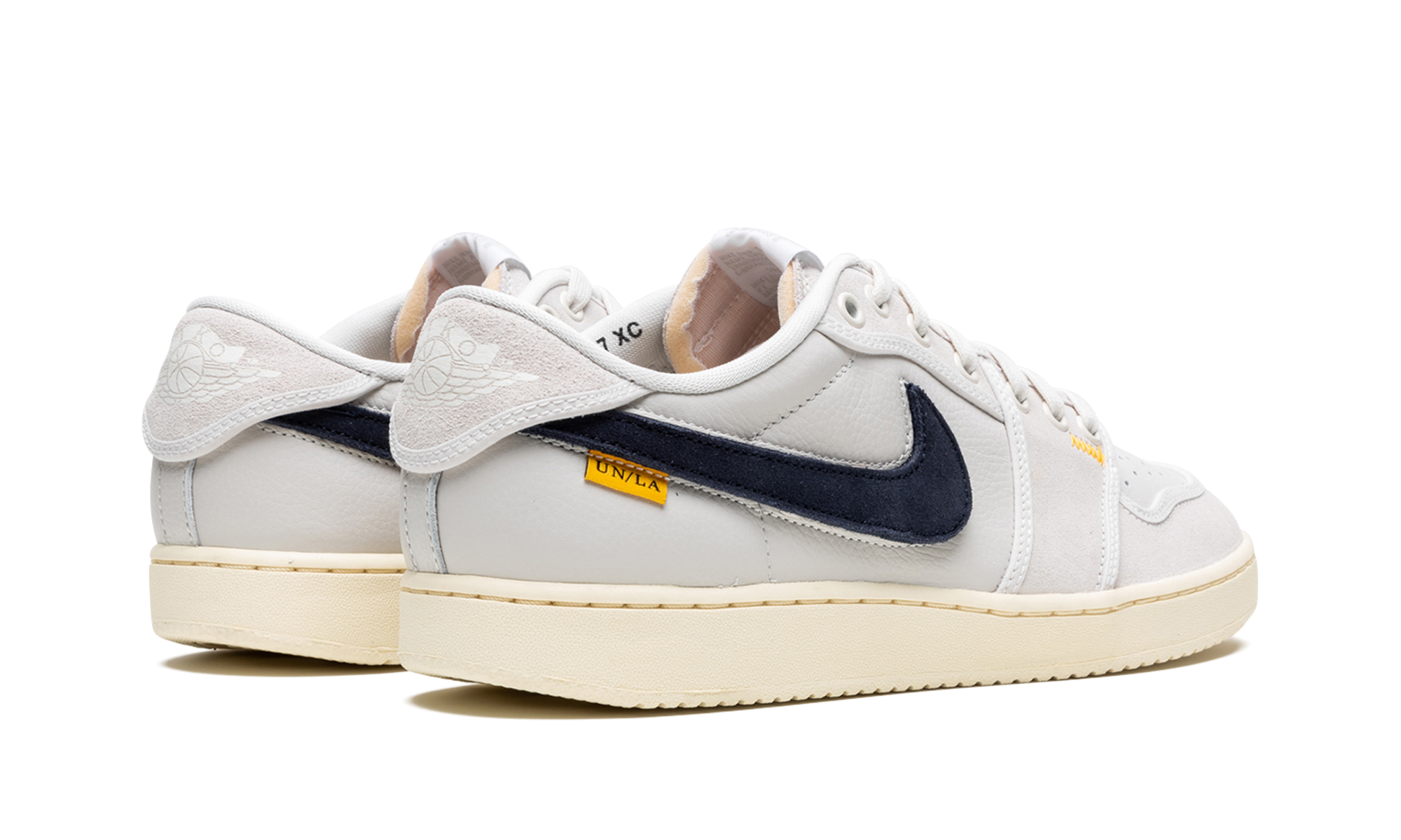 jordan 1 retro ajko low sp union sail leather+DZ4864-100+diagnol right behind view