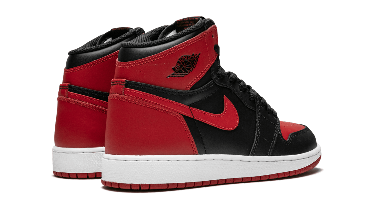 jordan 1 retro bred banned 2016 gs+575441-001+diagnol right behind view