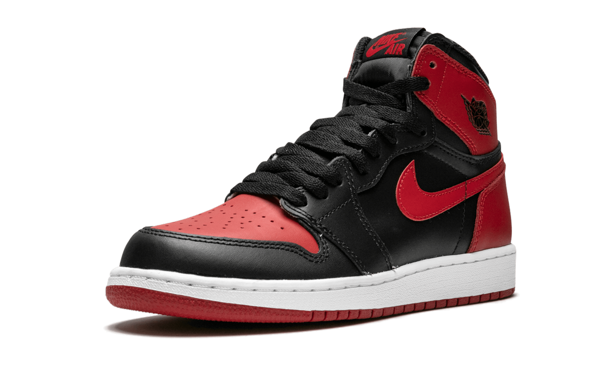 jordan 1 retro bred banned 2016 gs+575441-001+left diagnol single view