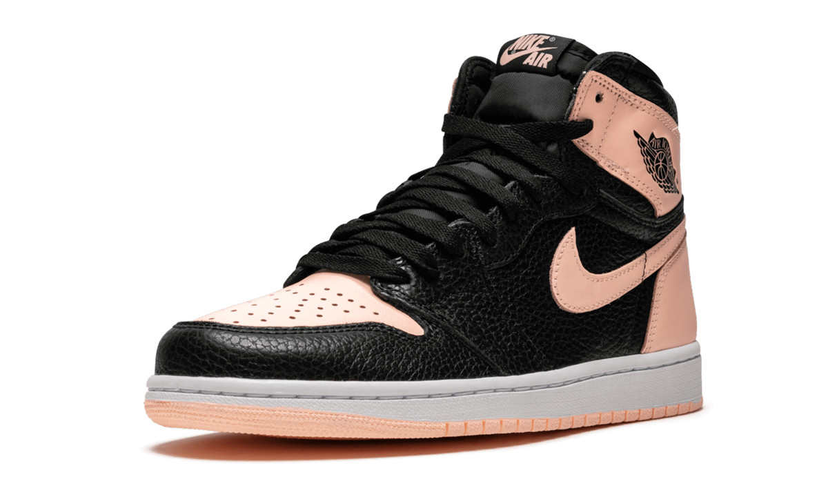 jordan 1 retro high black crimson tint+555088-081+left diagnol single view