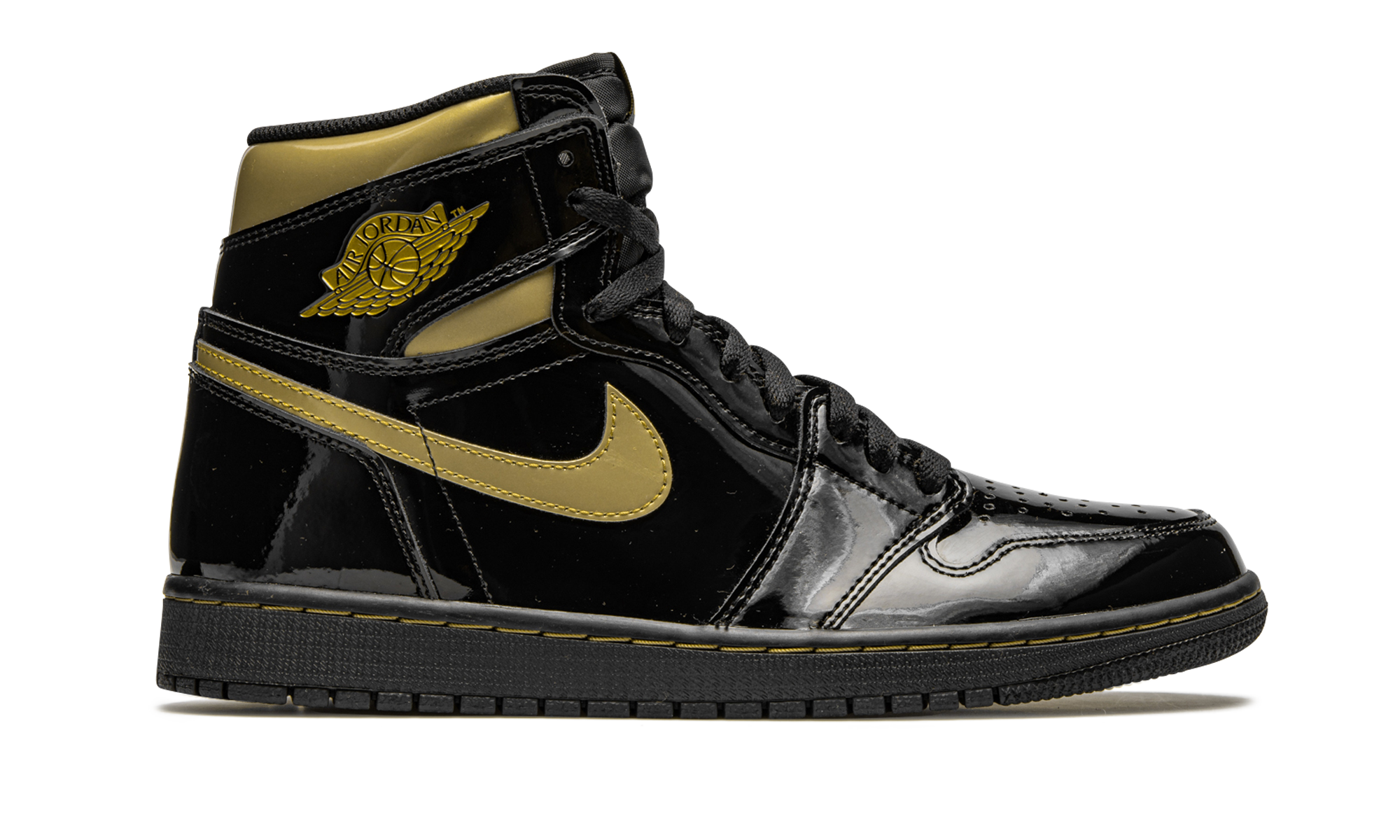 jordan 1 retro high black metallic gold 2020+555088-032+right view