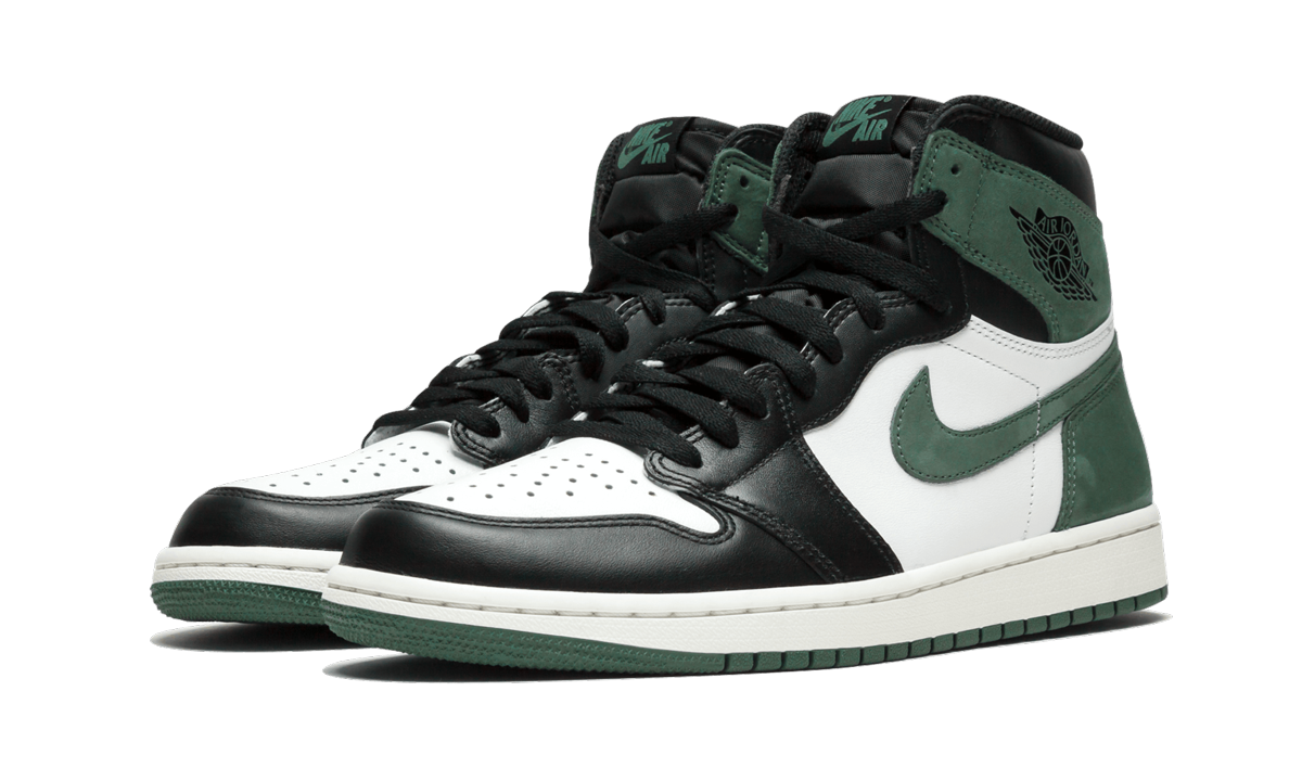 jordan 1 retro high clay green+555088-135+diagnol left view