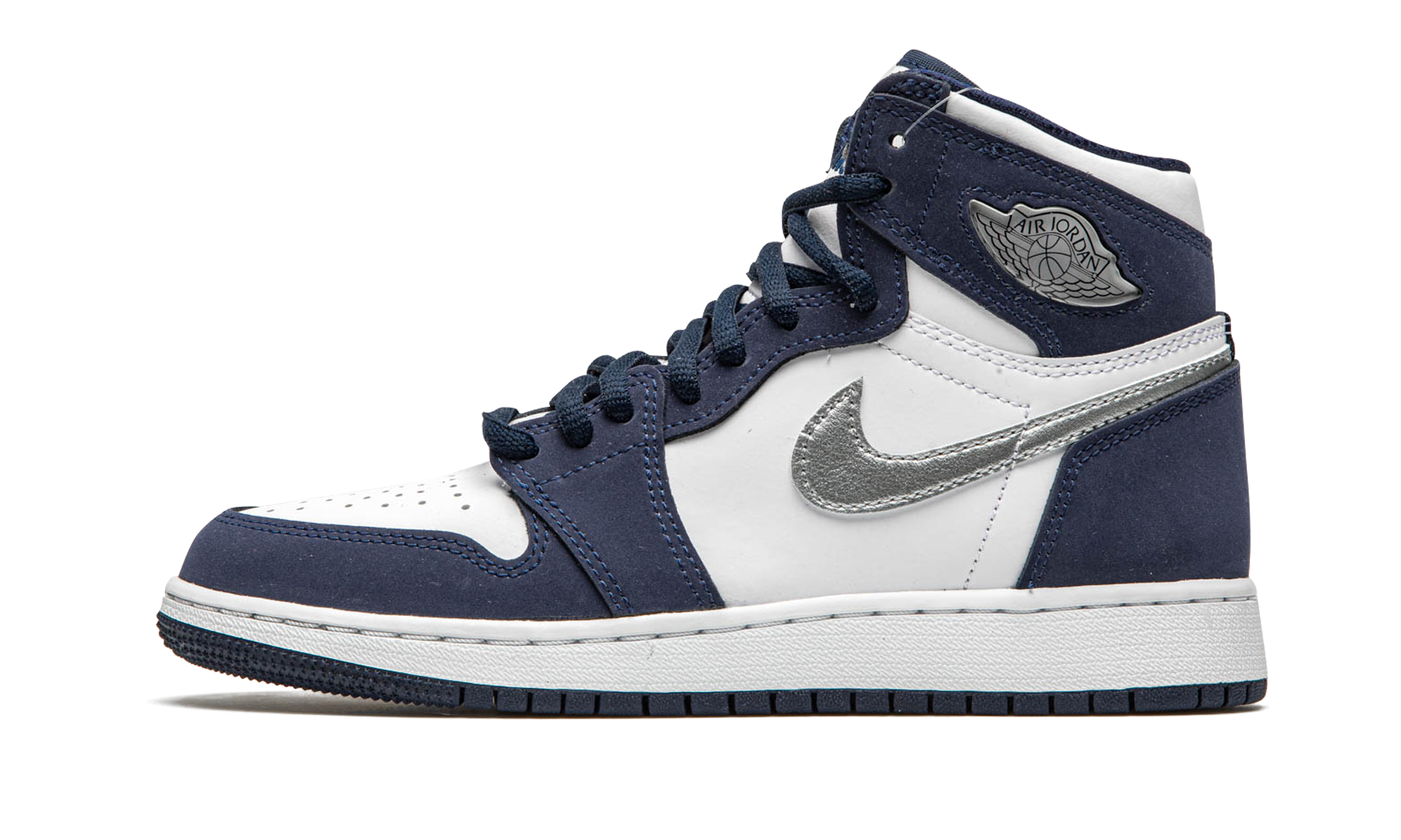 jordan 1 retro high co japan midnight navy gs+575441-141+diagnol right view 1