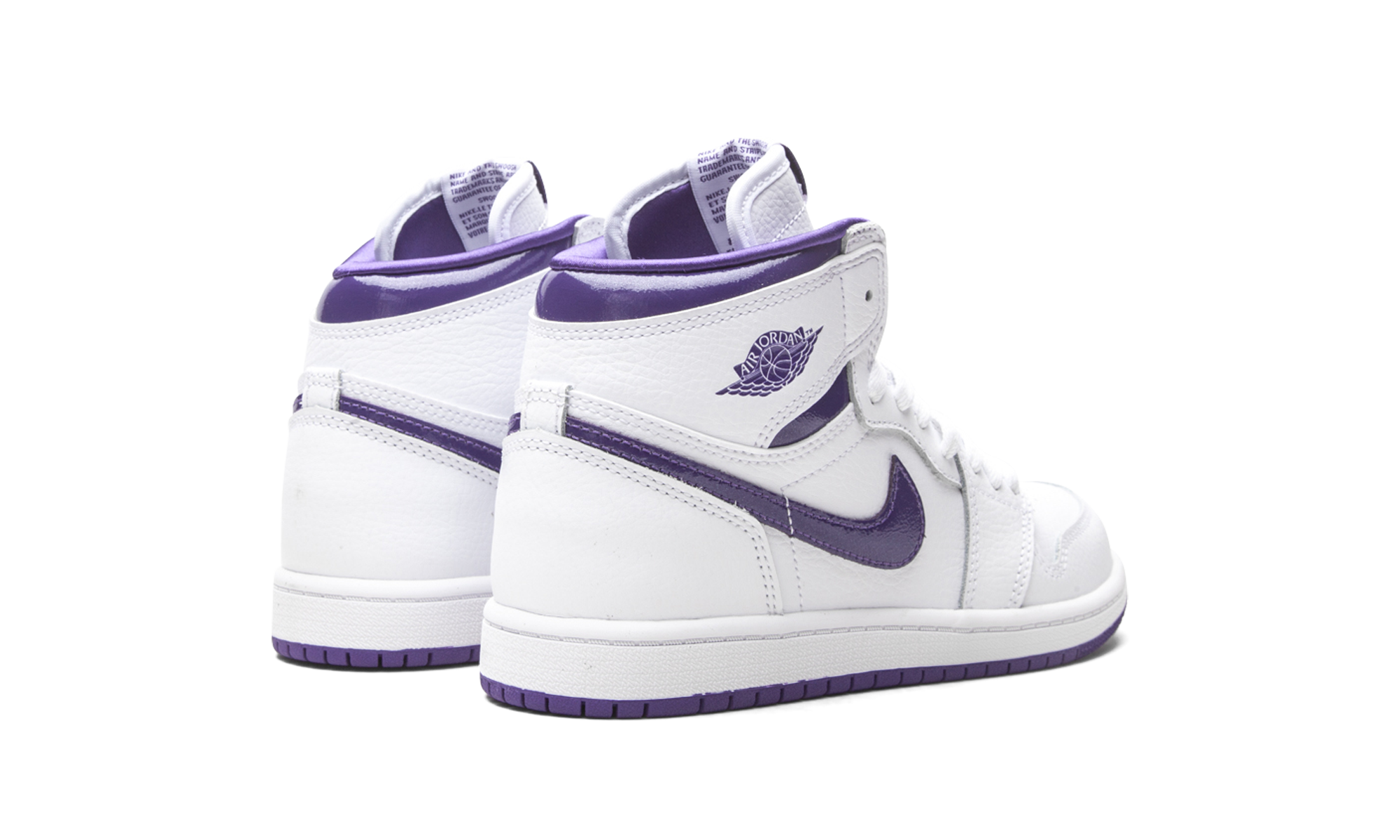 jordan 1 retro high court purple 2021 ps+CU0449-151+diagnol right behind view