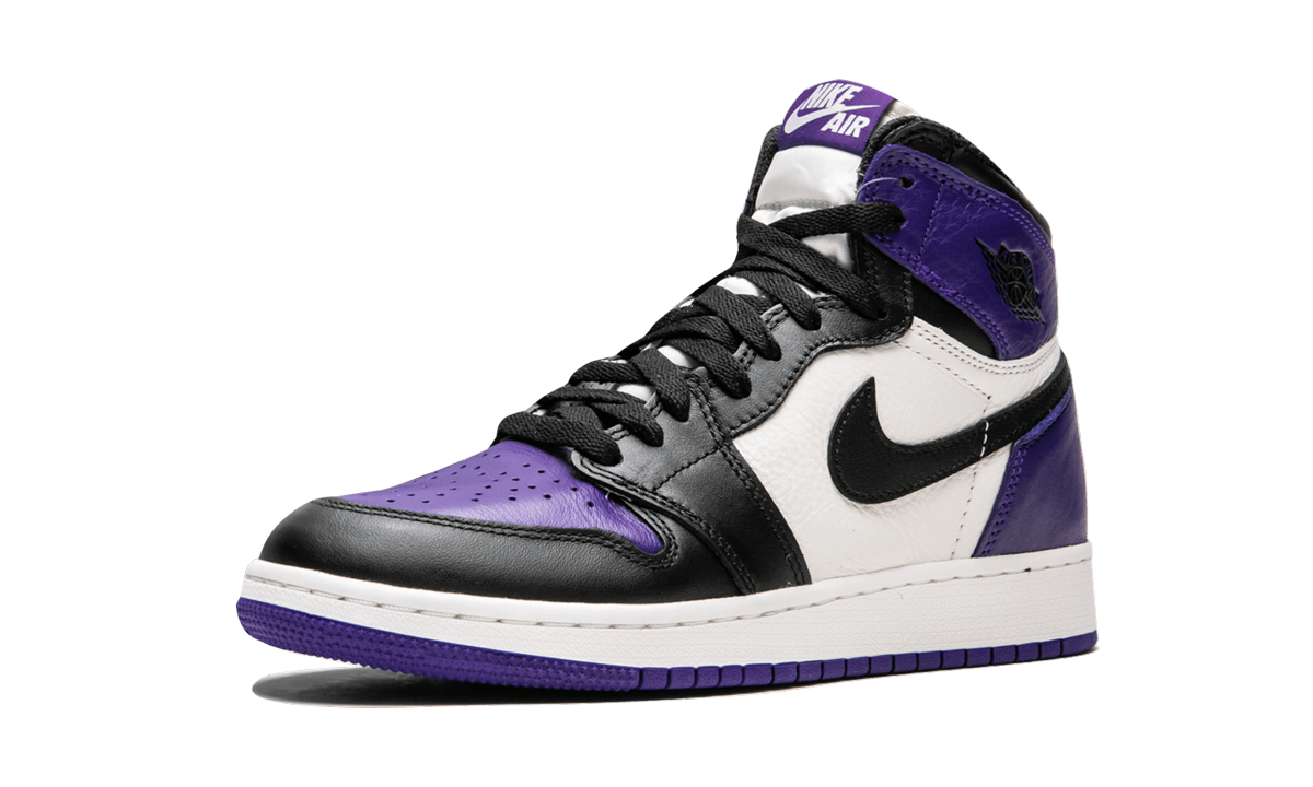 jordan 1 retro high court purple gs+575441-501+left diagnol single view