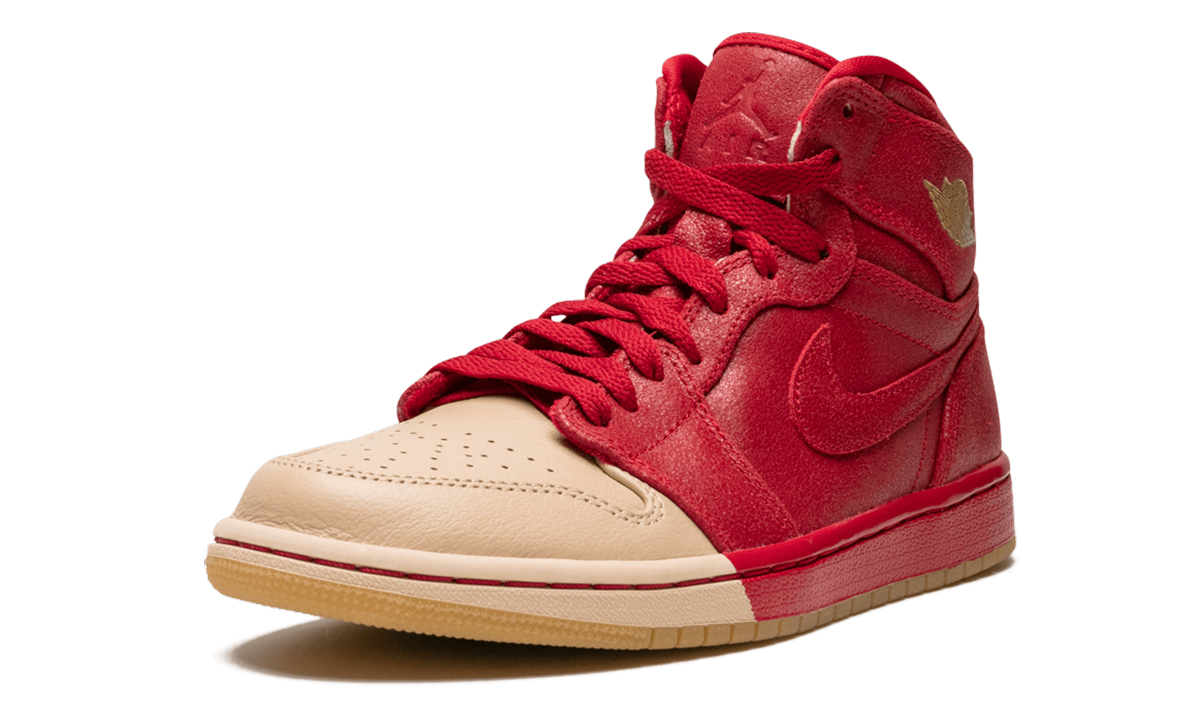 jordan 1 retro high dip toe red women s+AH7389-607+left diagnol single view