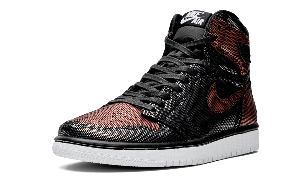 jordan 1 retro high fearless metallic rose gold women s+CU6690-006+left diagnol single view