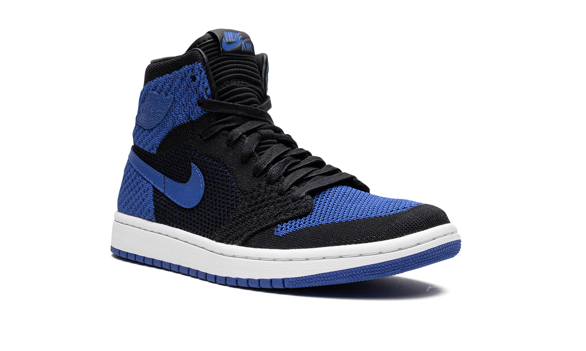 jordan 1 retro high flyknit royal gs+919702-006+diagnol right view 2