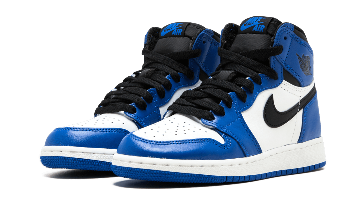 jordan 1 retro high game royal gs+575441-403+diagnol left view